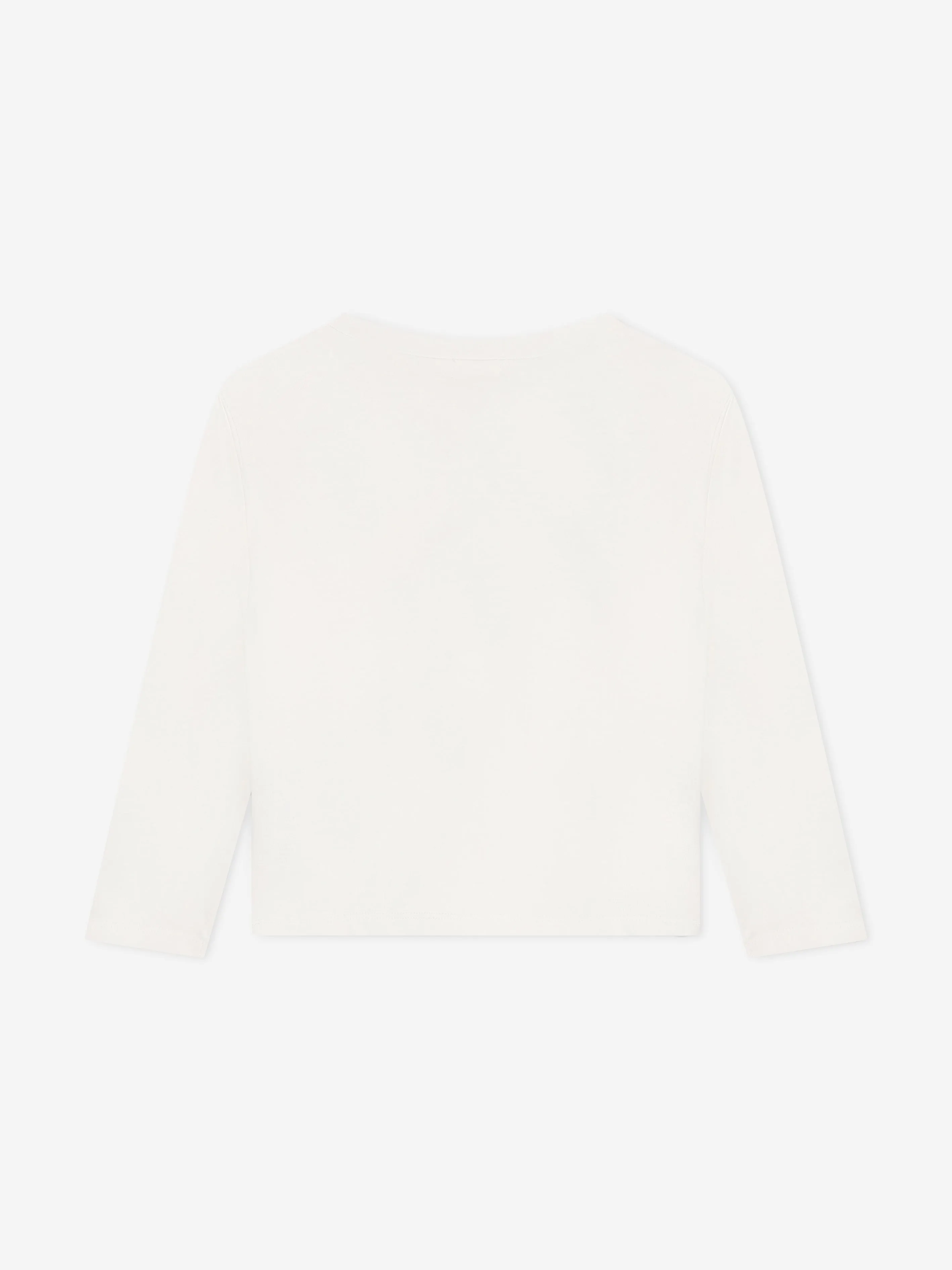 Billieblush Mädchen Langarm-Herz-T-Shirt in Elfenbein