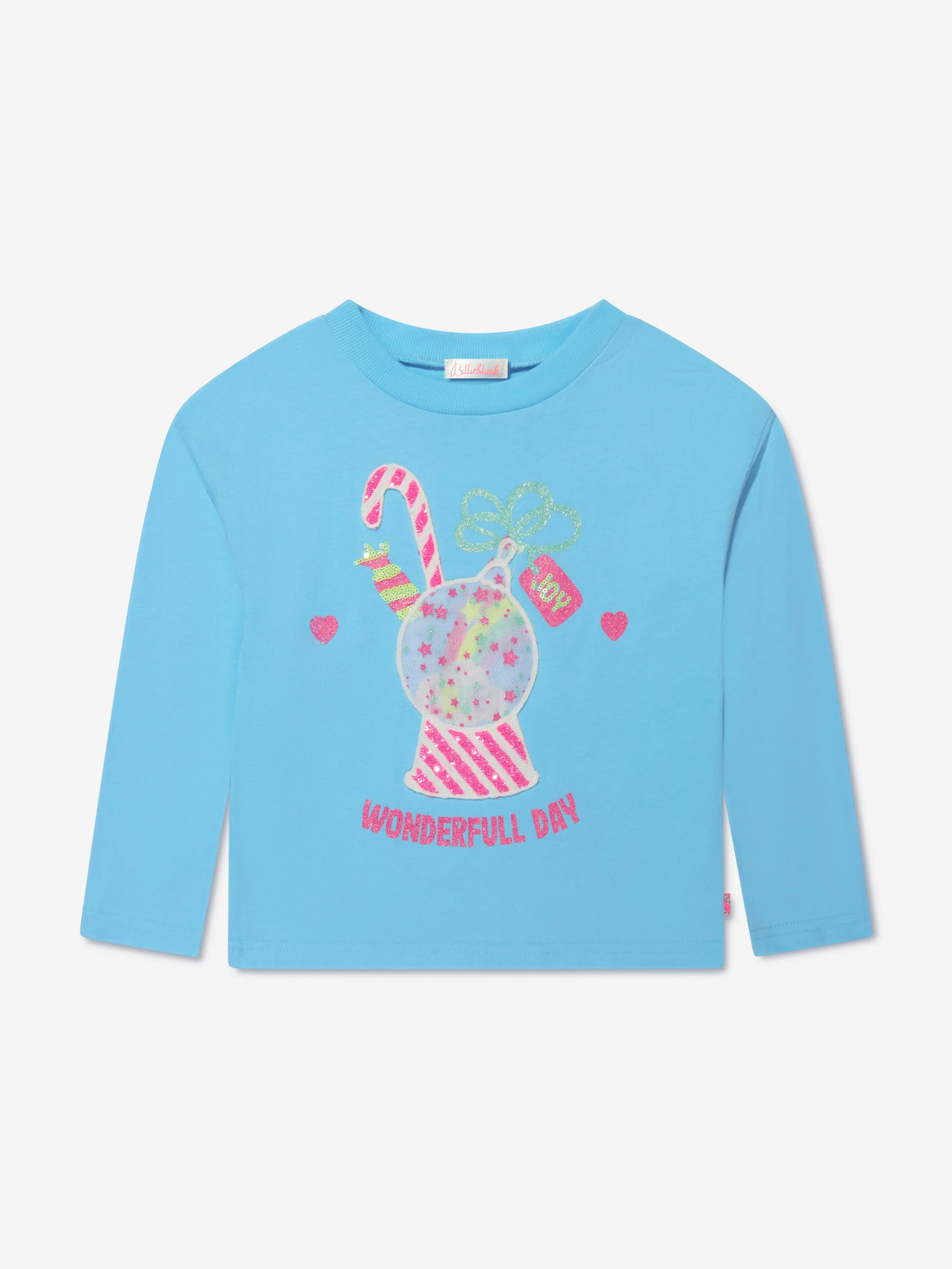 Billieblush Mädchen Langarm T-Shirt in Blau