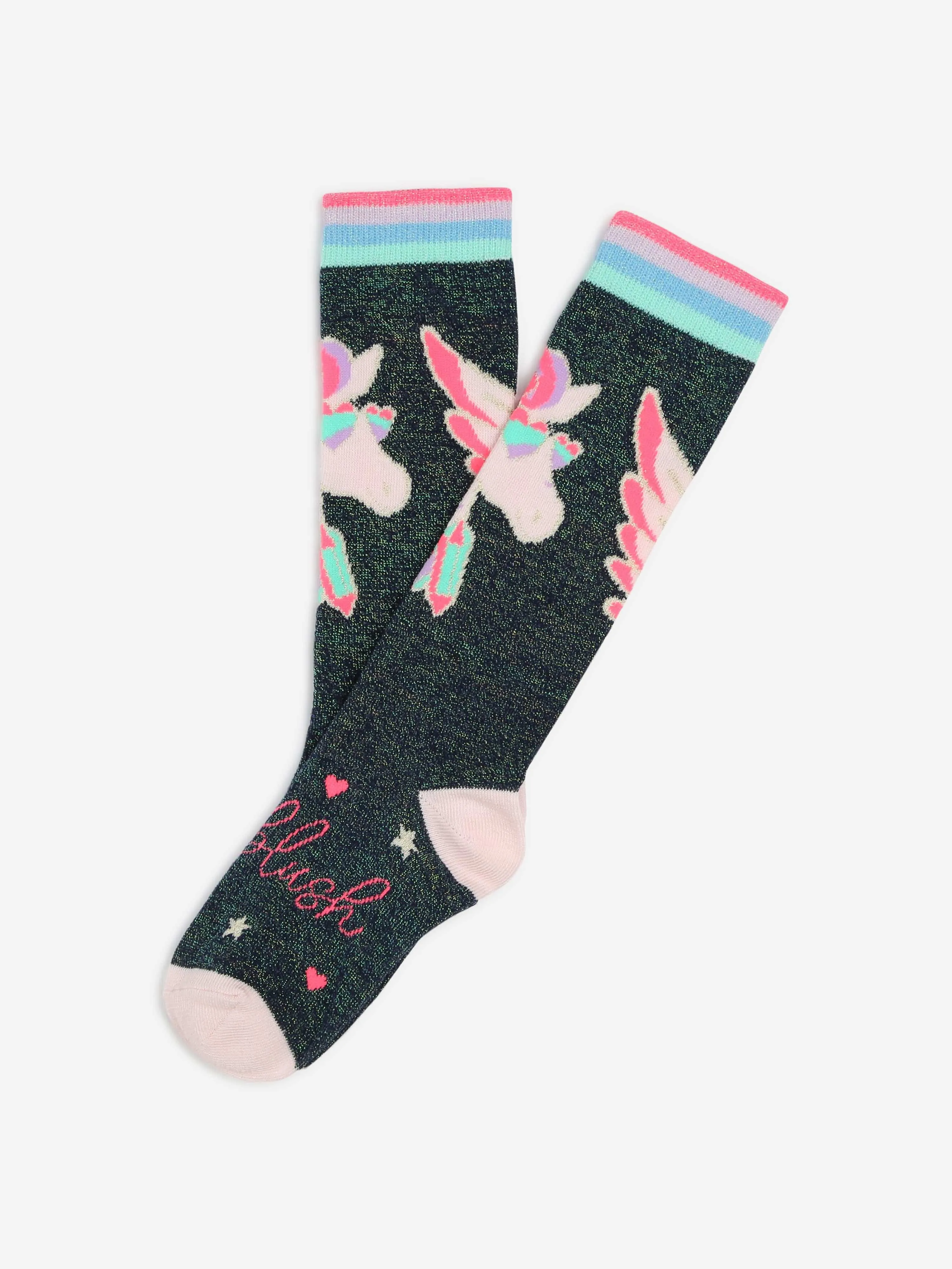 Billieblush Mädchen Pegasus High Socks in Marineblau