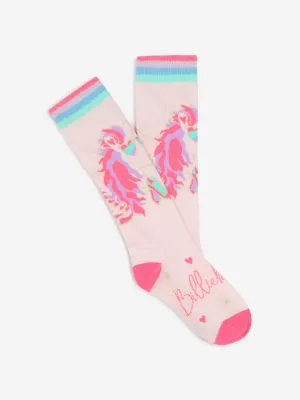 Billieblush Mädchen Pegasus Overknee-Socken in Pink