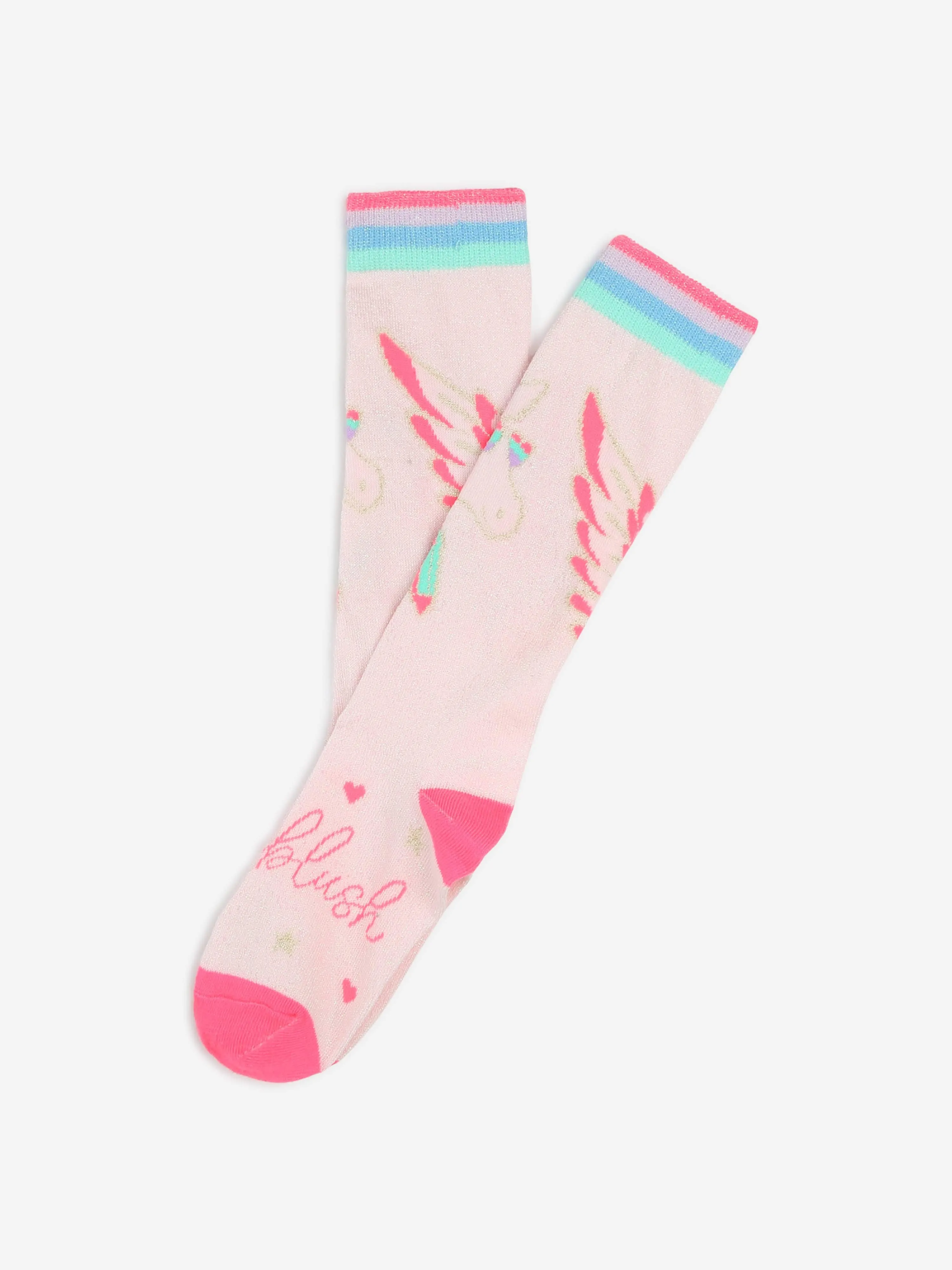 Billieblush Mädchen Pegasus Overknee-Socken in Pink