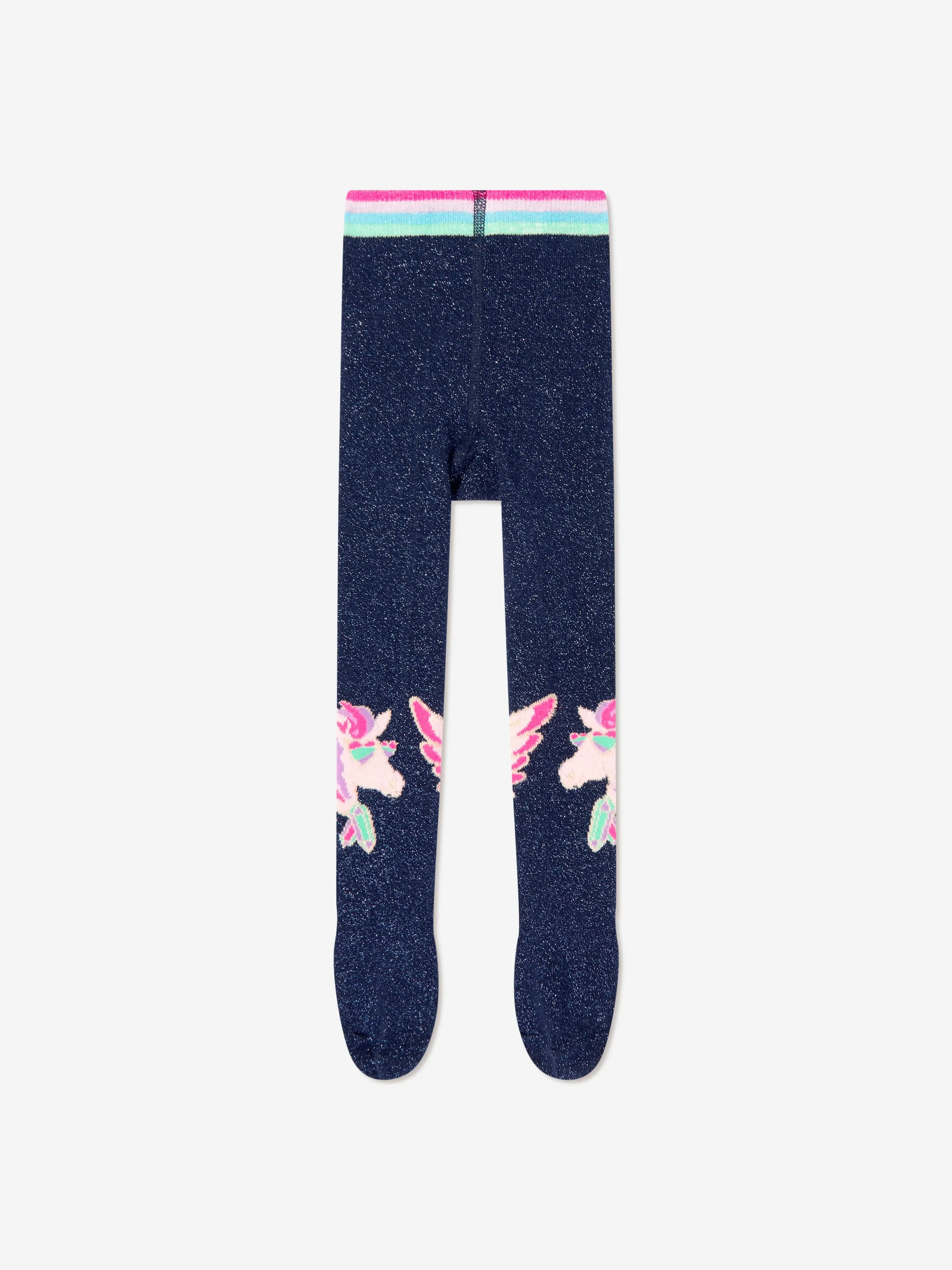 Billieblush Mädchen Einhorn Strumpfhose in Marineblau