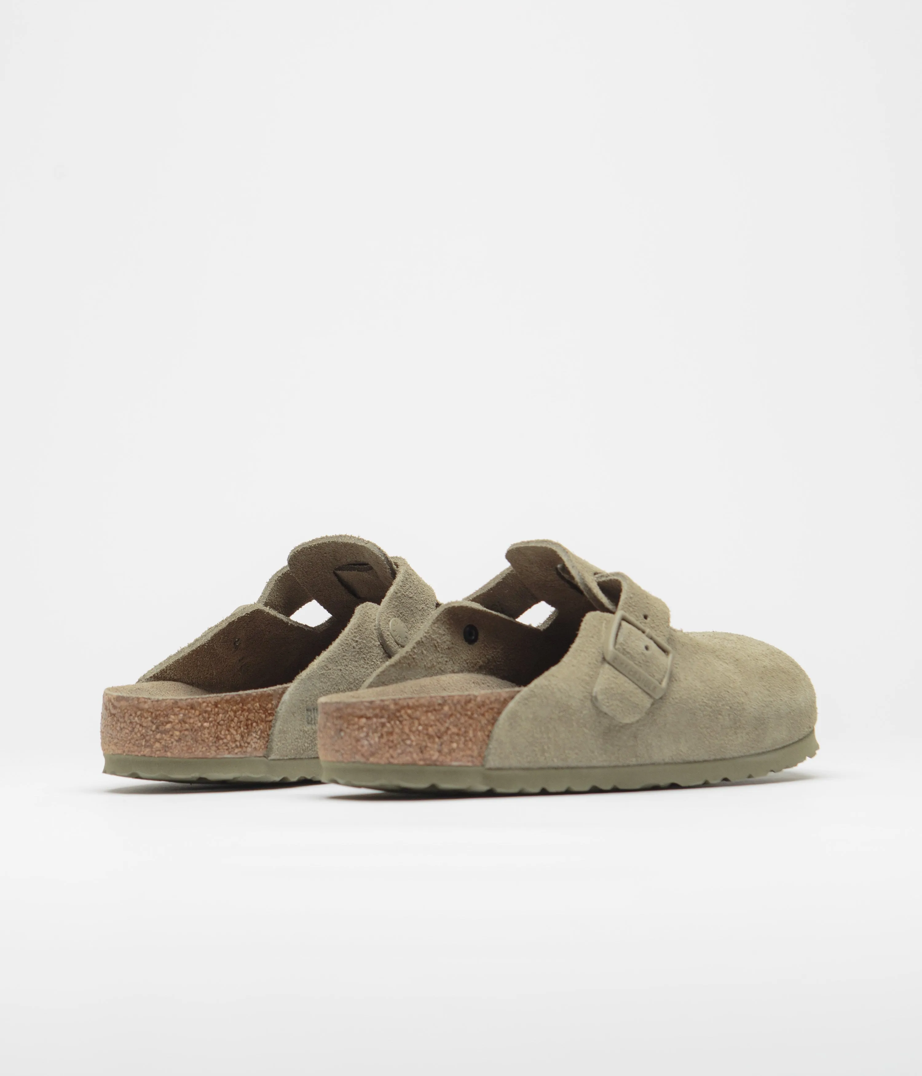 Birkenstock Boston BS Sandalen - Verblasstes Khaki Birkenstock Schuhe