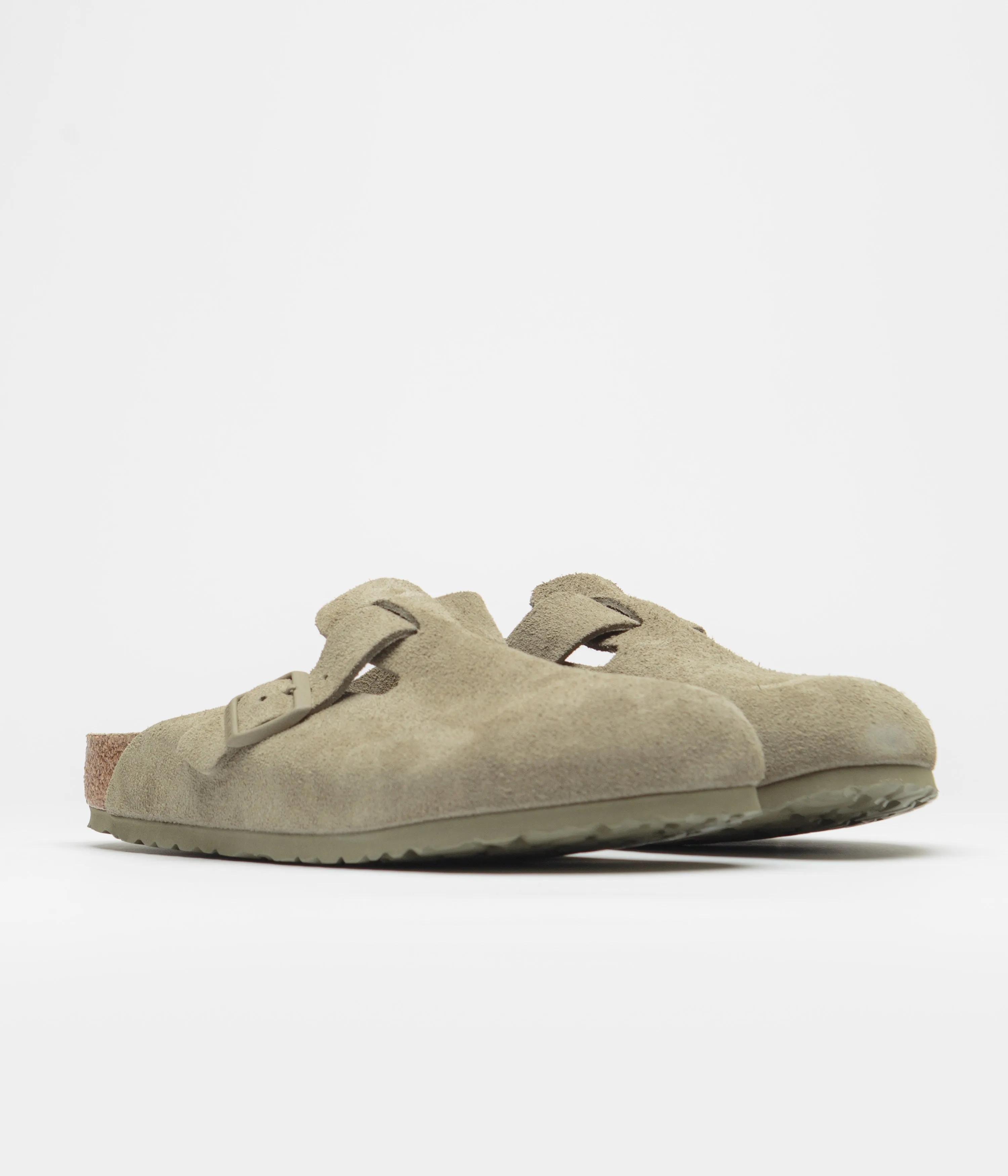 Birkenstock Boston BS Sandalen - Verblasstes Khaki Birkenstock Schuhe