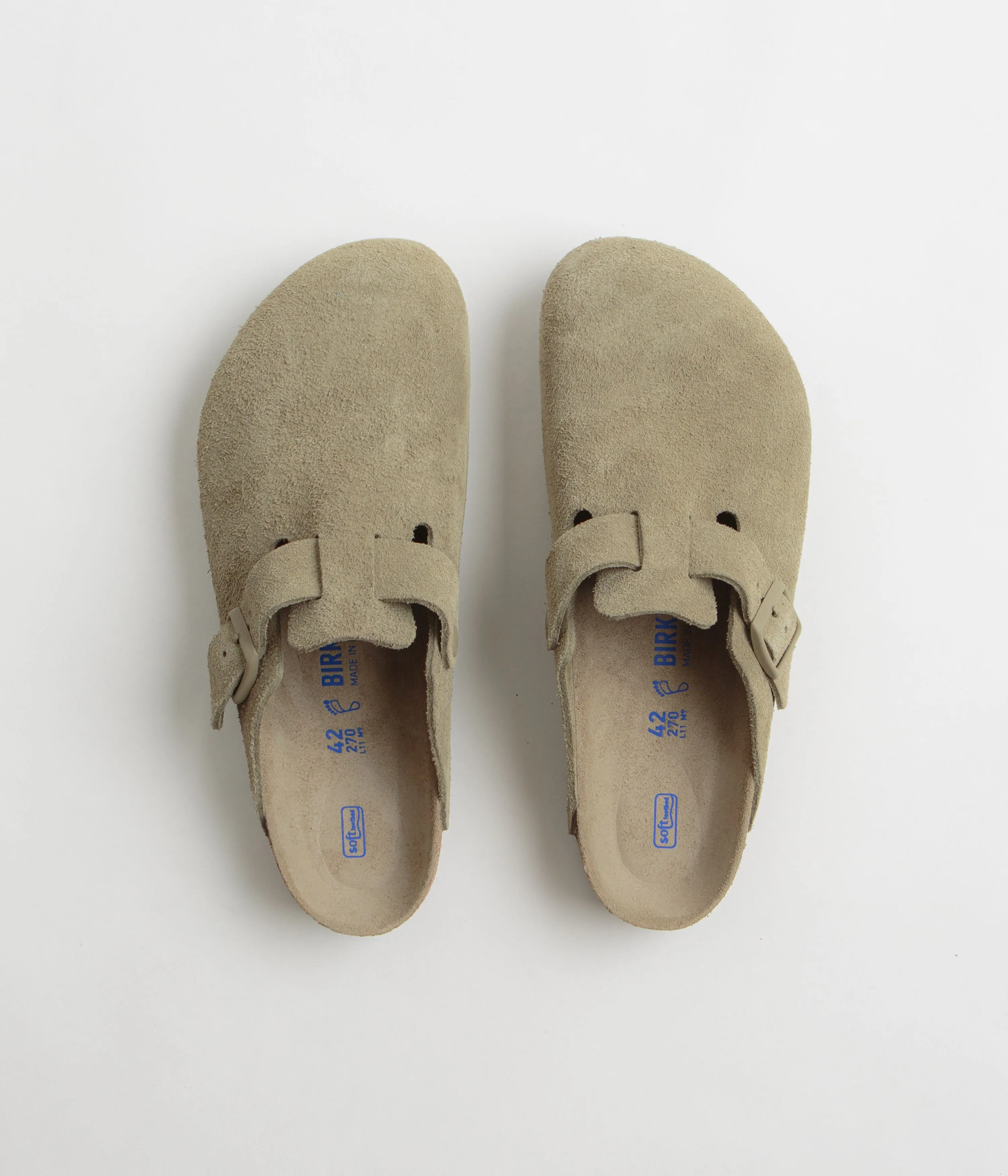 Birkenstock Boston BS Sandalen - Verblasstes Khaki Birkenstock Schuhe
