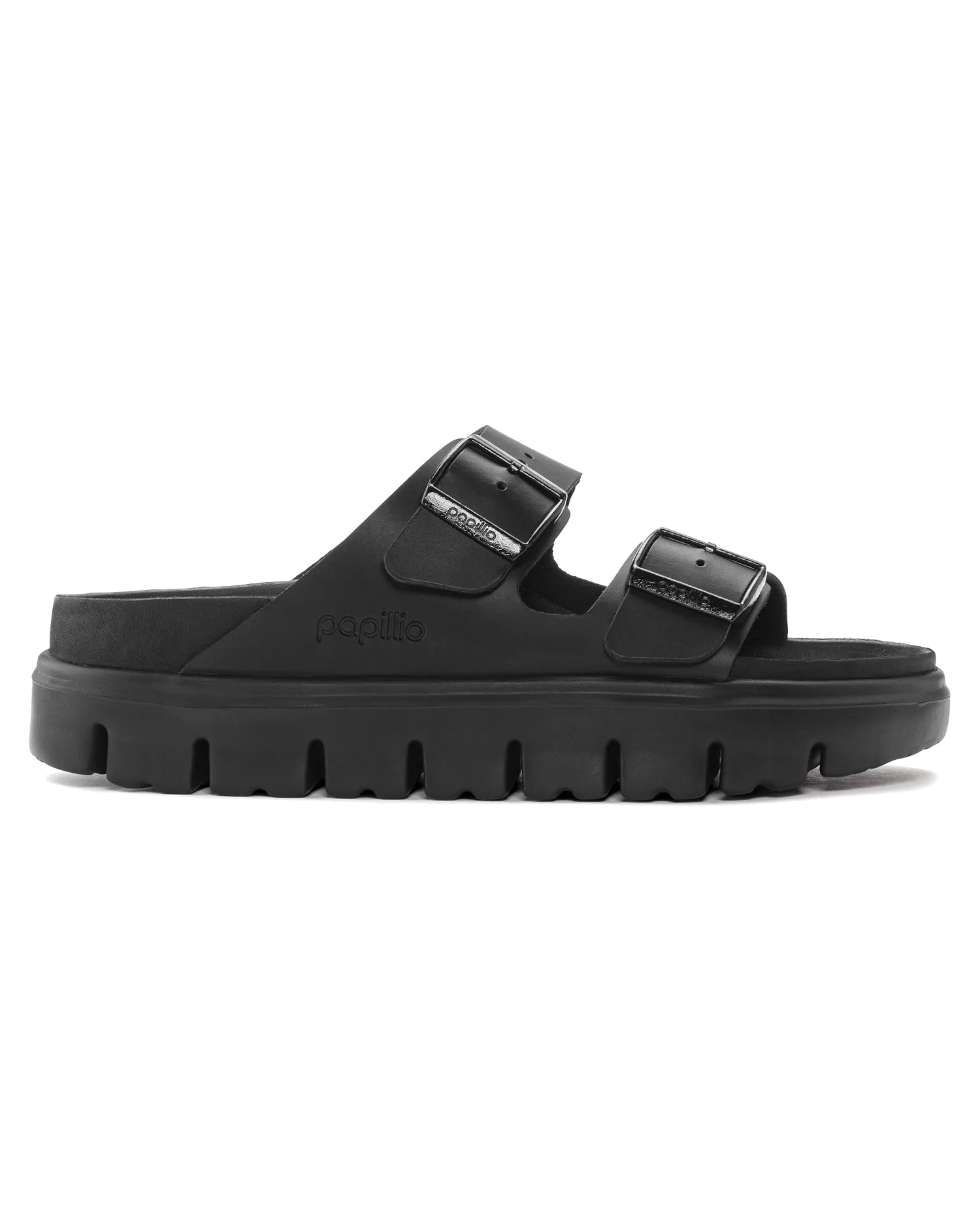 Birkenstock Schuhe Papillio Arizona Chunky Sandalen aus Naturleder in Schwarz