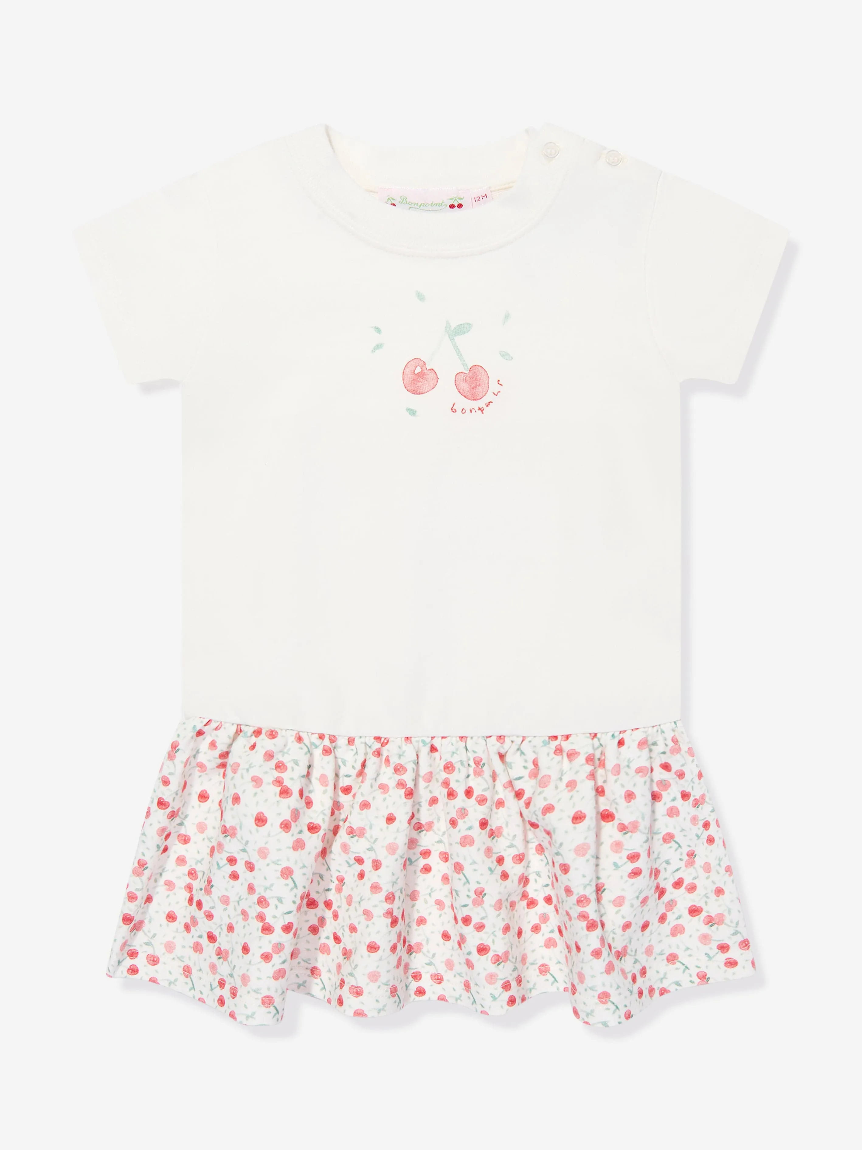Bonpoint Baby Girls Felice T-Shirt-Kleid in Weiß