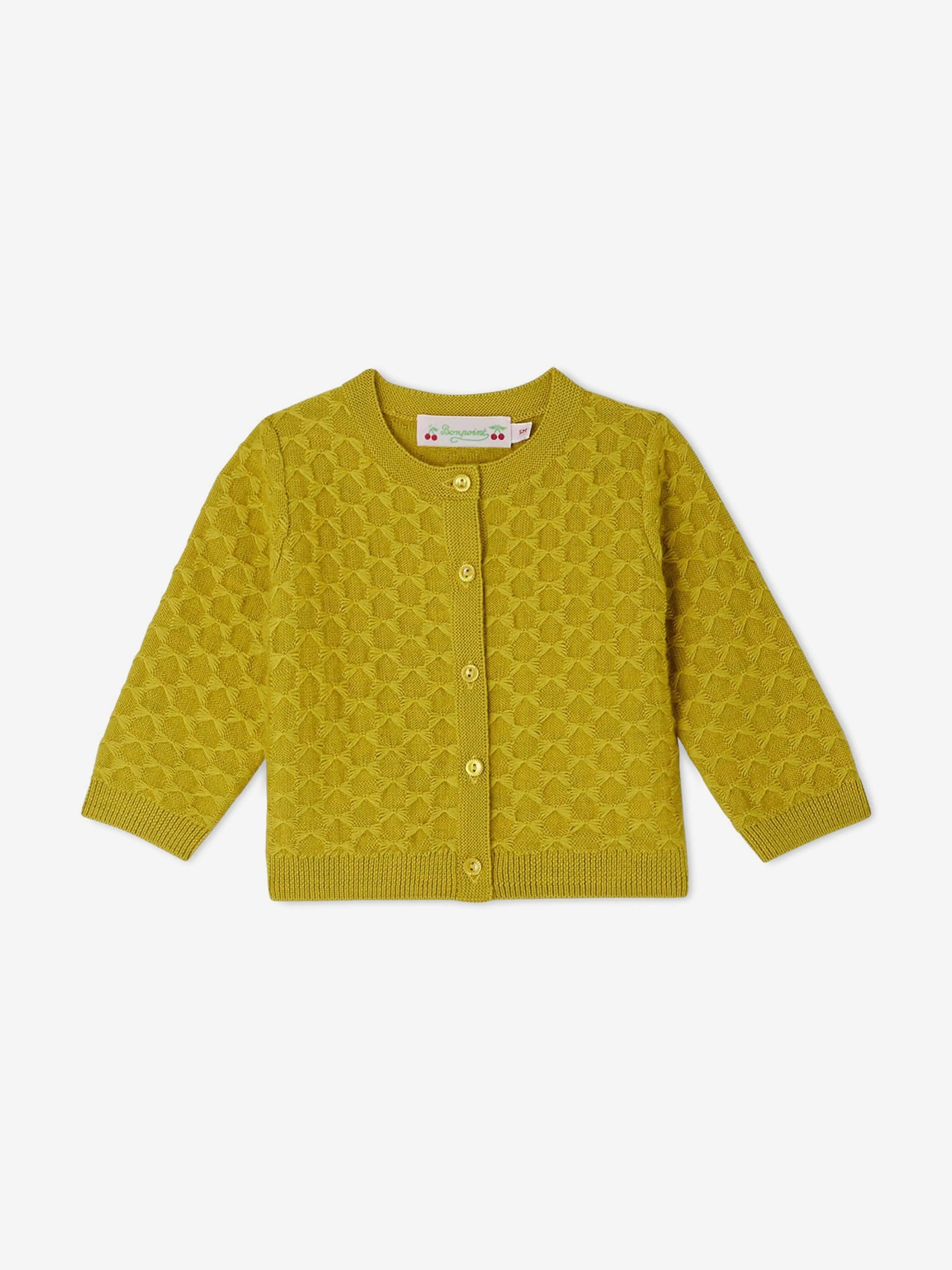 Bonpoint Baby Girls Garancia Cardigan in Gelb