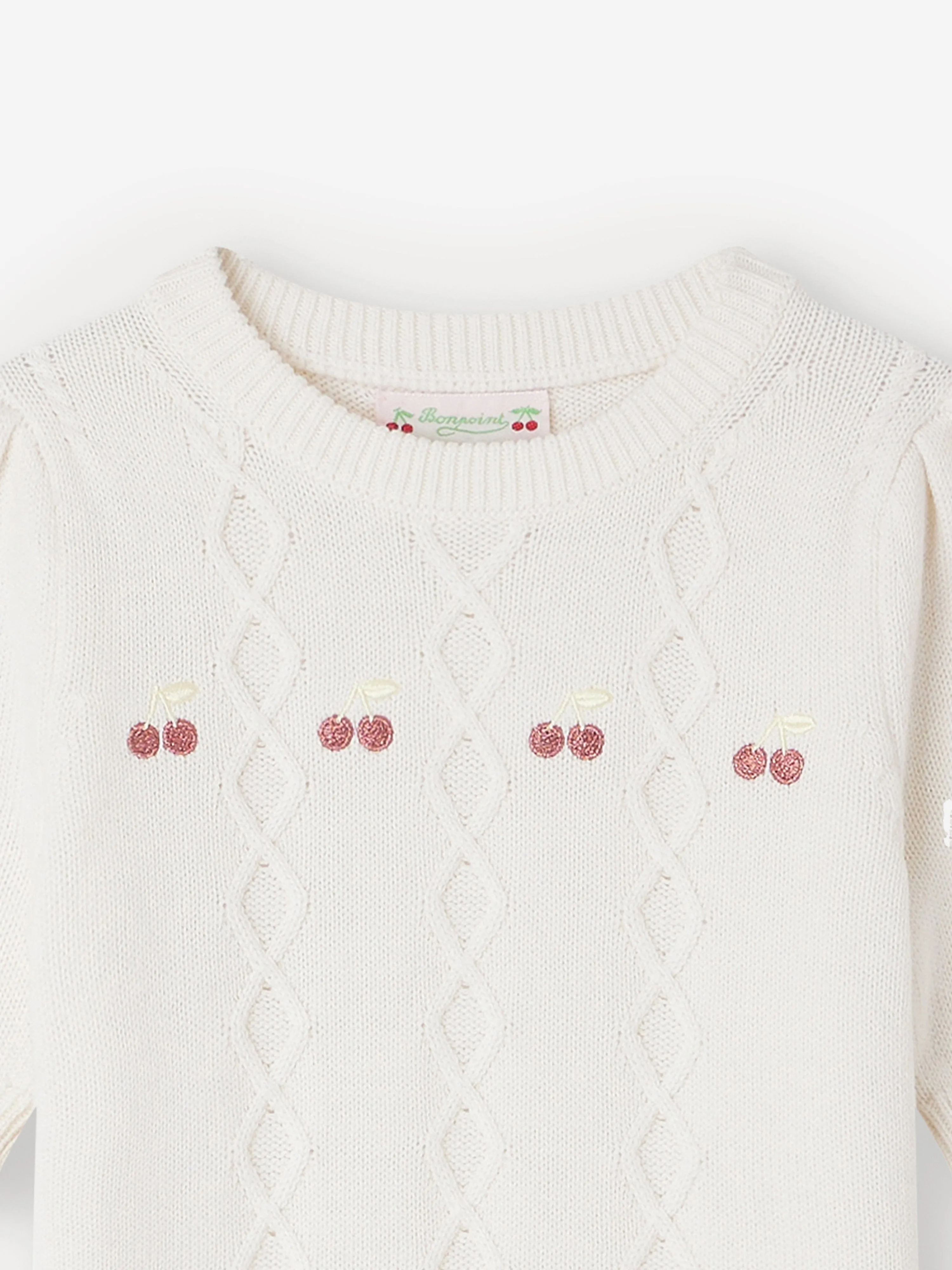 Bonpoint Mädchen Alphonza Pullover in Weiß
