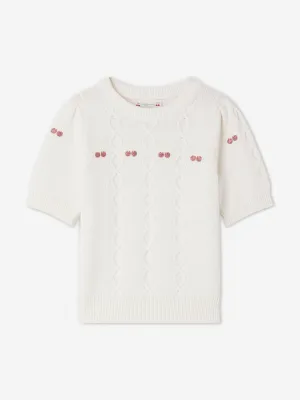 Bonpoint Mädchen Alphonza Pullover in Weiß