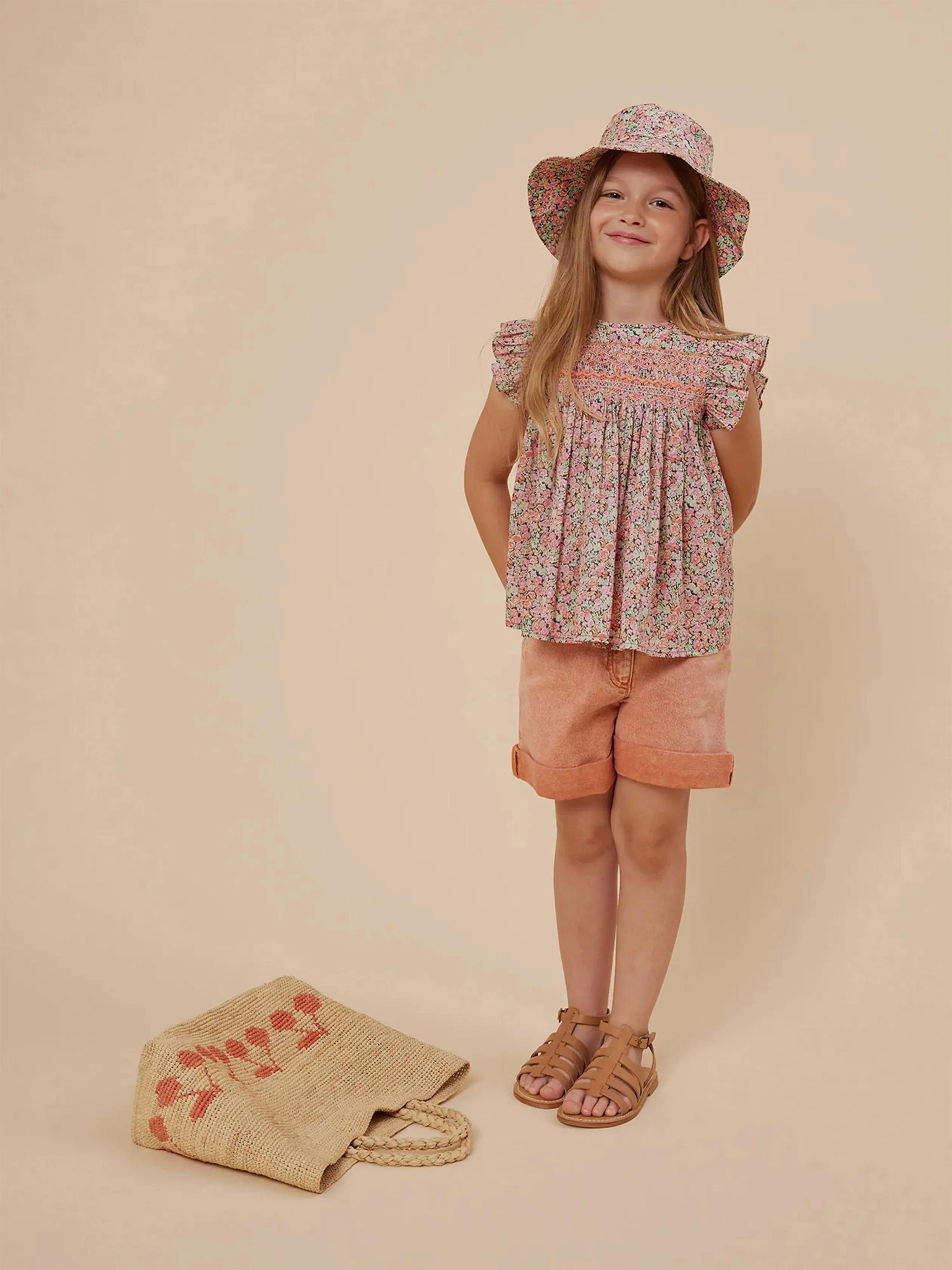 Bonpoint Mädchen Fidji Bluse in Mehrfarbigem Blumenmuster