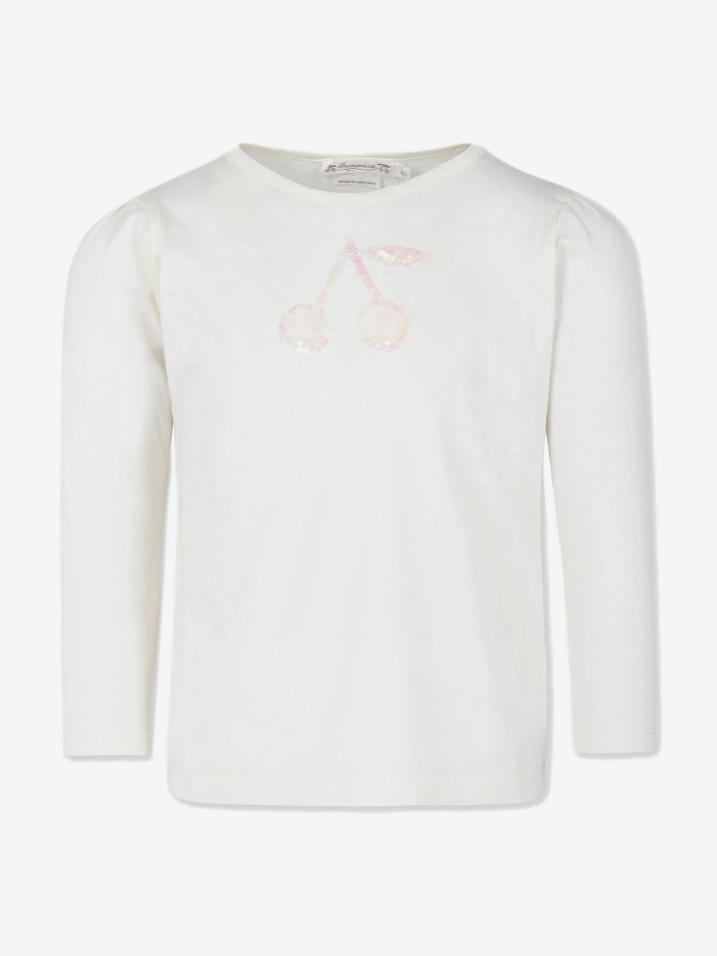 Bonpoint Mädchen Gracieuse Langarm-T-Shirt in Weiß