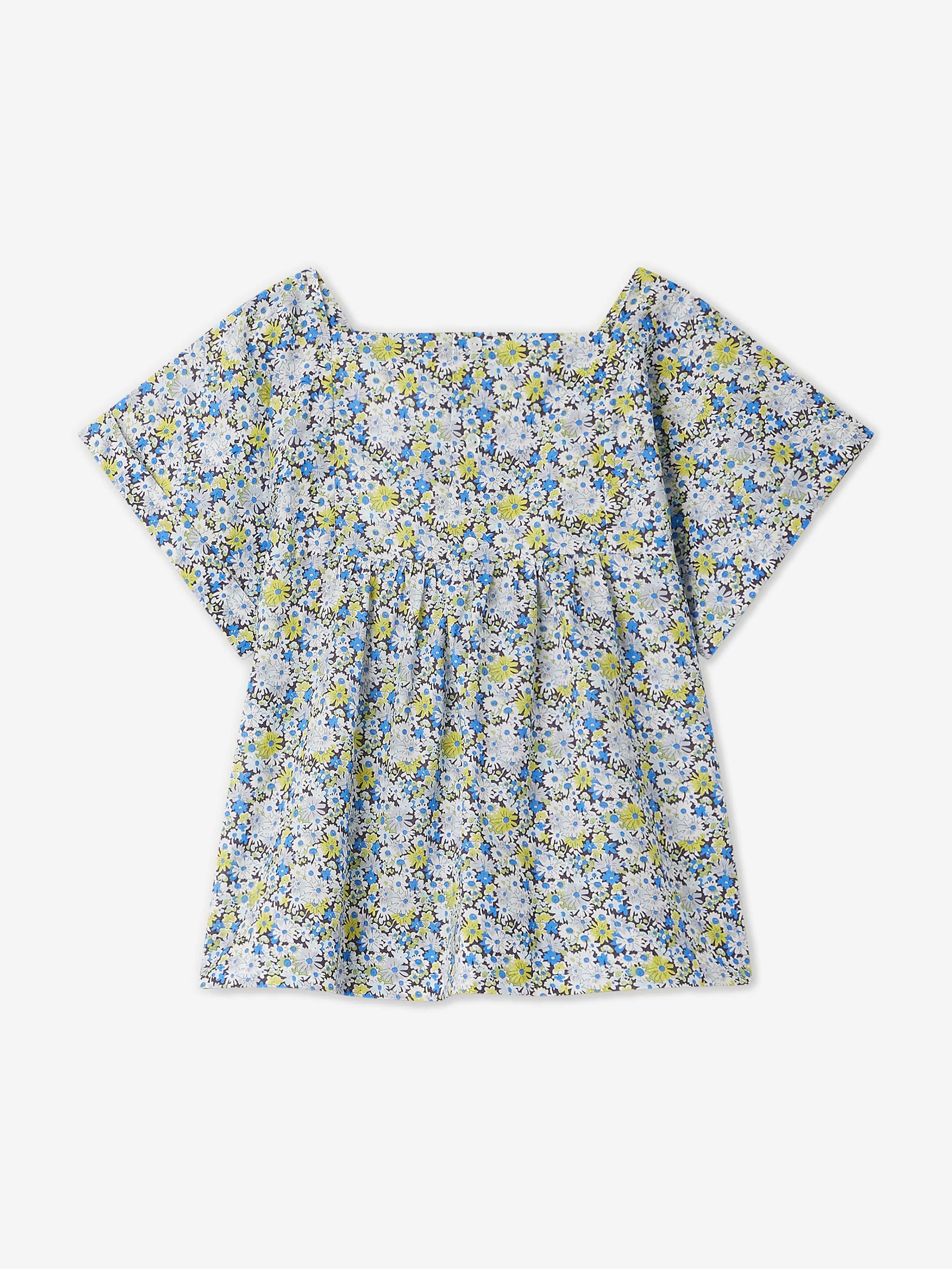 Bonpoint Mädchen Rüschenbluse in Blau