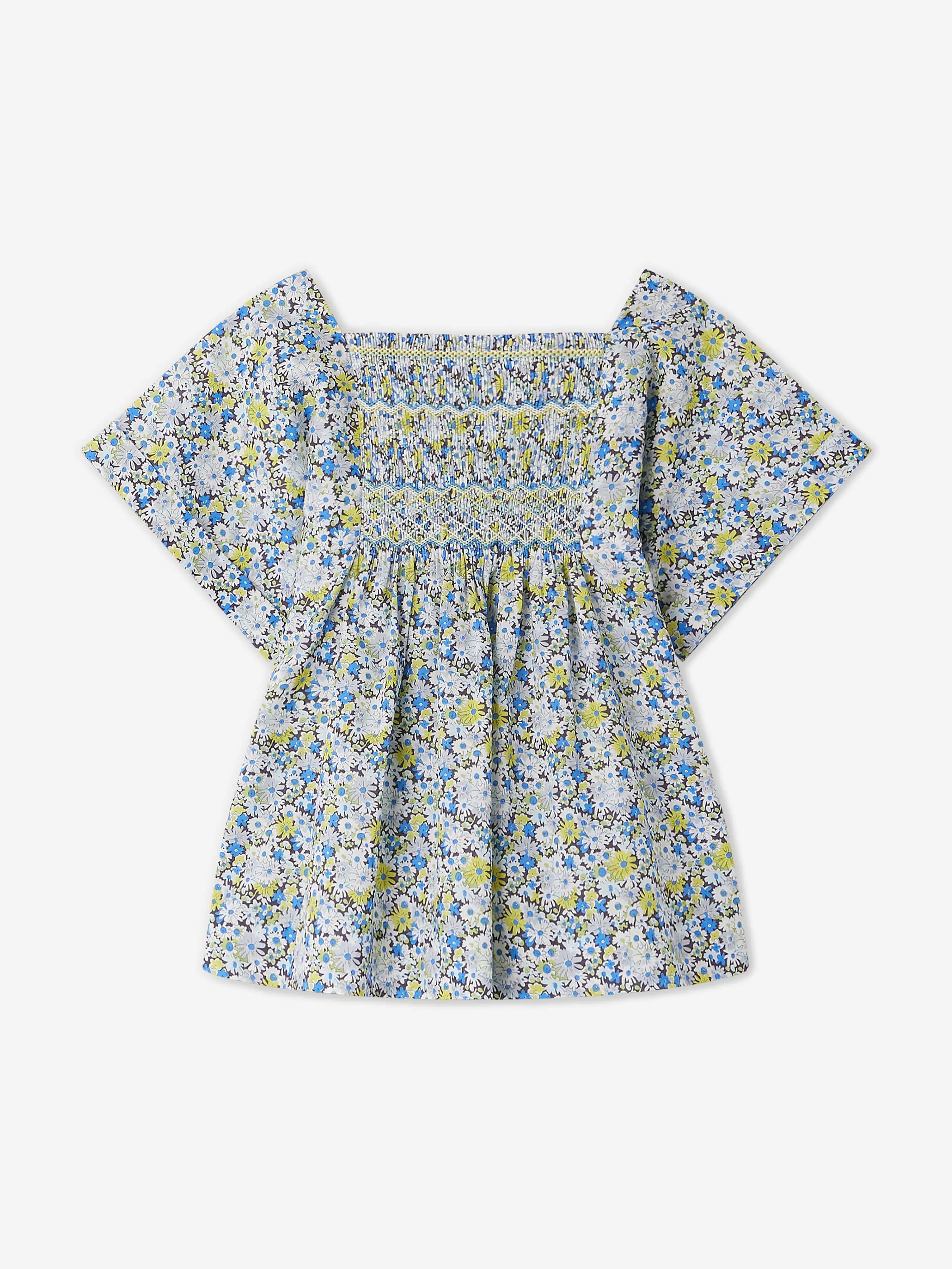 Bonpoint Mädchen Rüschenbluse in Blau