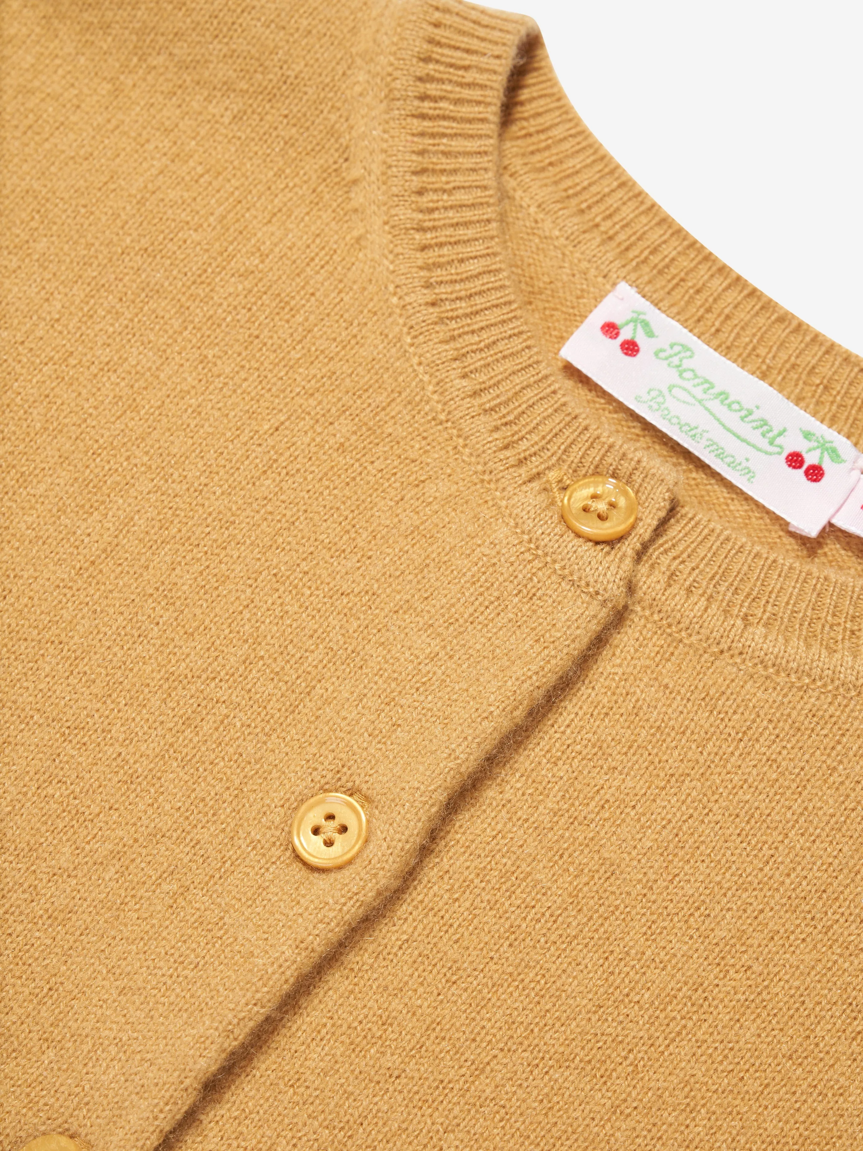 Bonpoint Mädchen Tabara Kaschmir Cardigan in Gelb