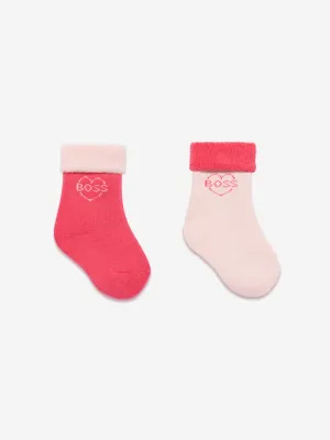 BOSS Baby Mädchen 2er Pack Socken-Set in Rosa