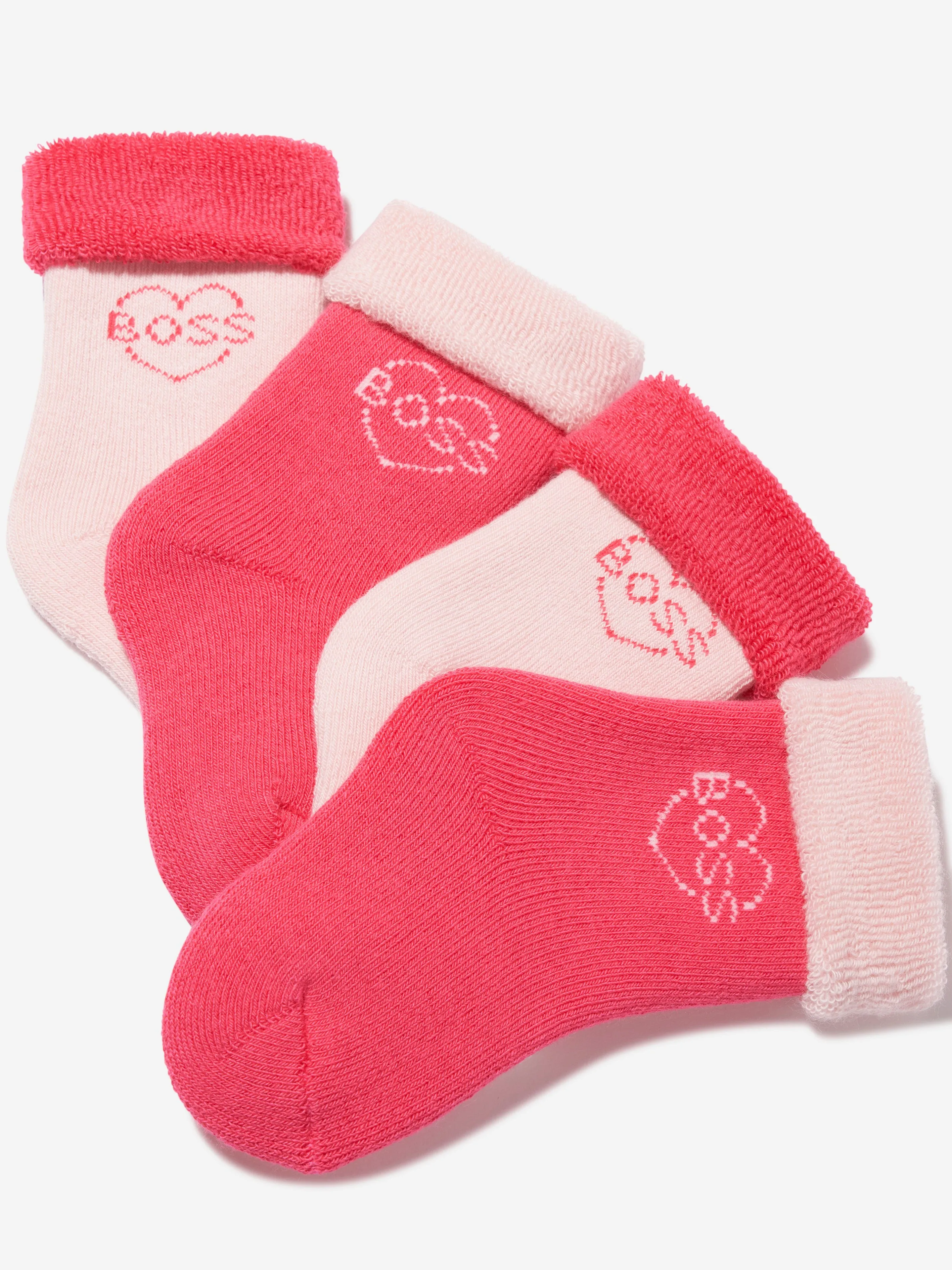 BOSS Baby Mädchen 2er Pack Socken-Set in Rosa