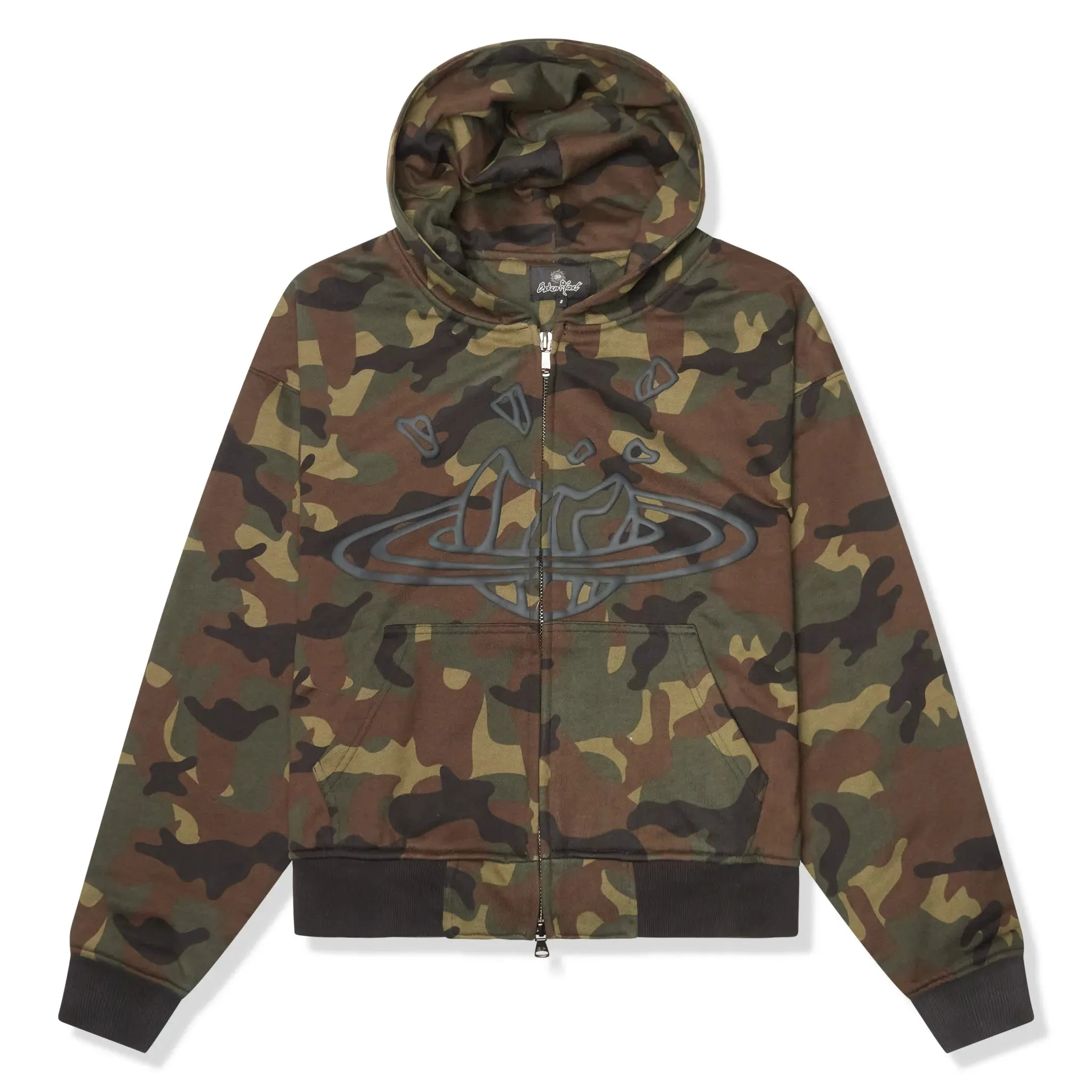 Broken Planet Zip-Up Camo Grün Kapuzenpullover Broken Planet Kleidung