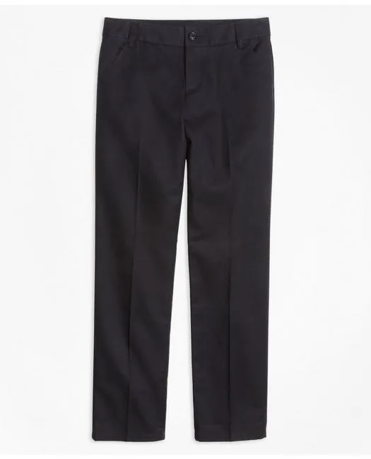 Brooks Brothers Mädchen Bügelfreie Chino-Hosen Schwarz Brooks Brothers