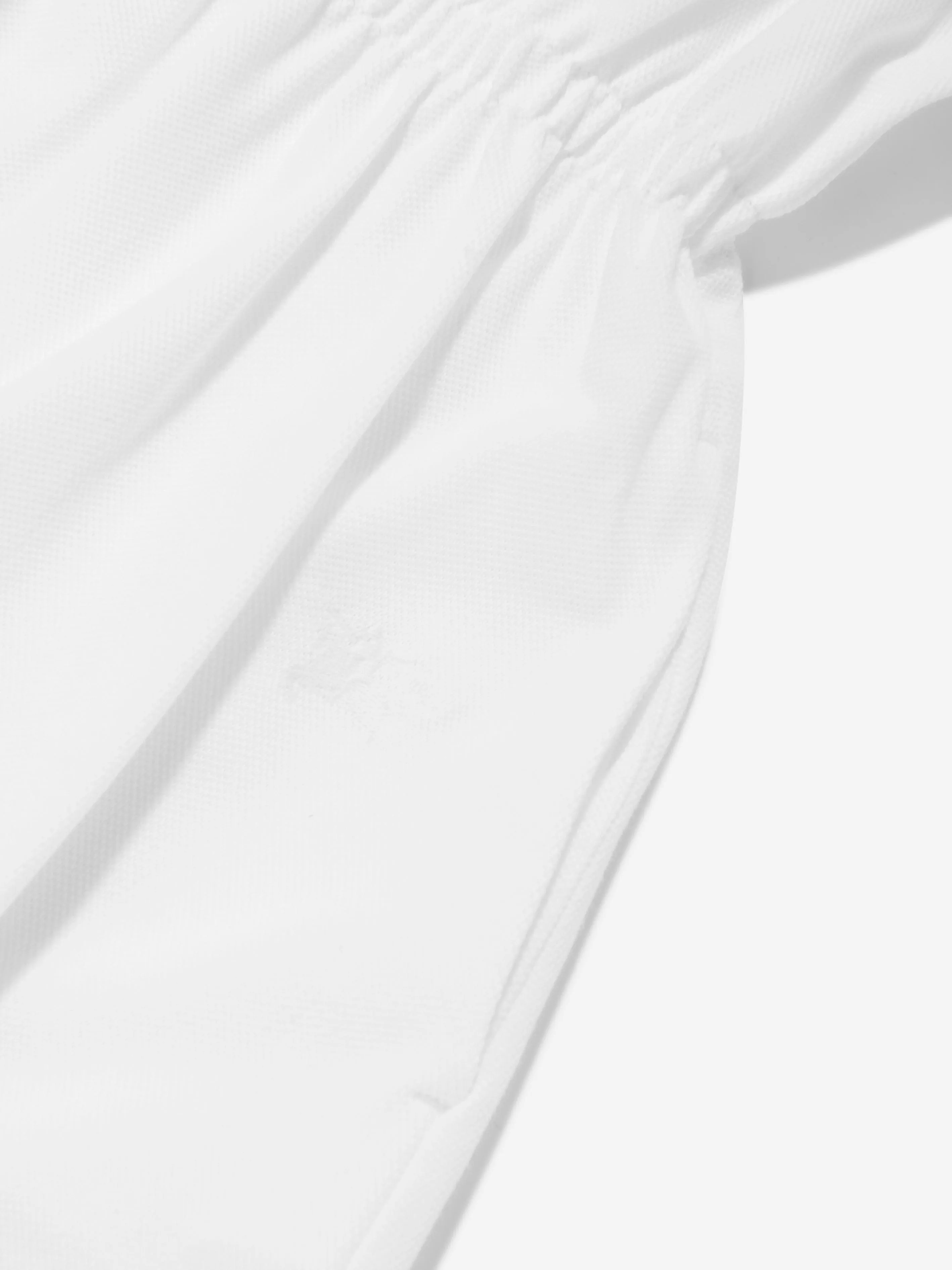 Burberry Girls Check Kragen Alesea Kleid in Weiß