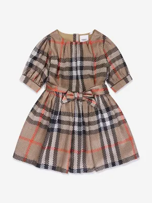 Burberry Girls Marva Check Kleid in Archiv-Beige
