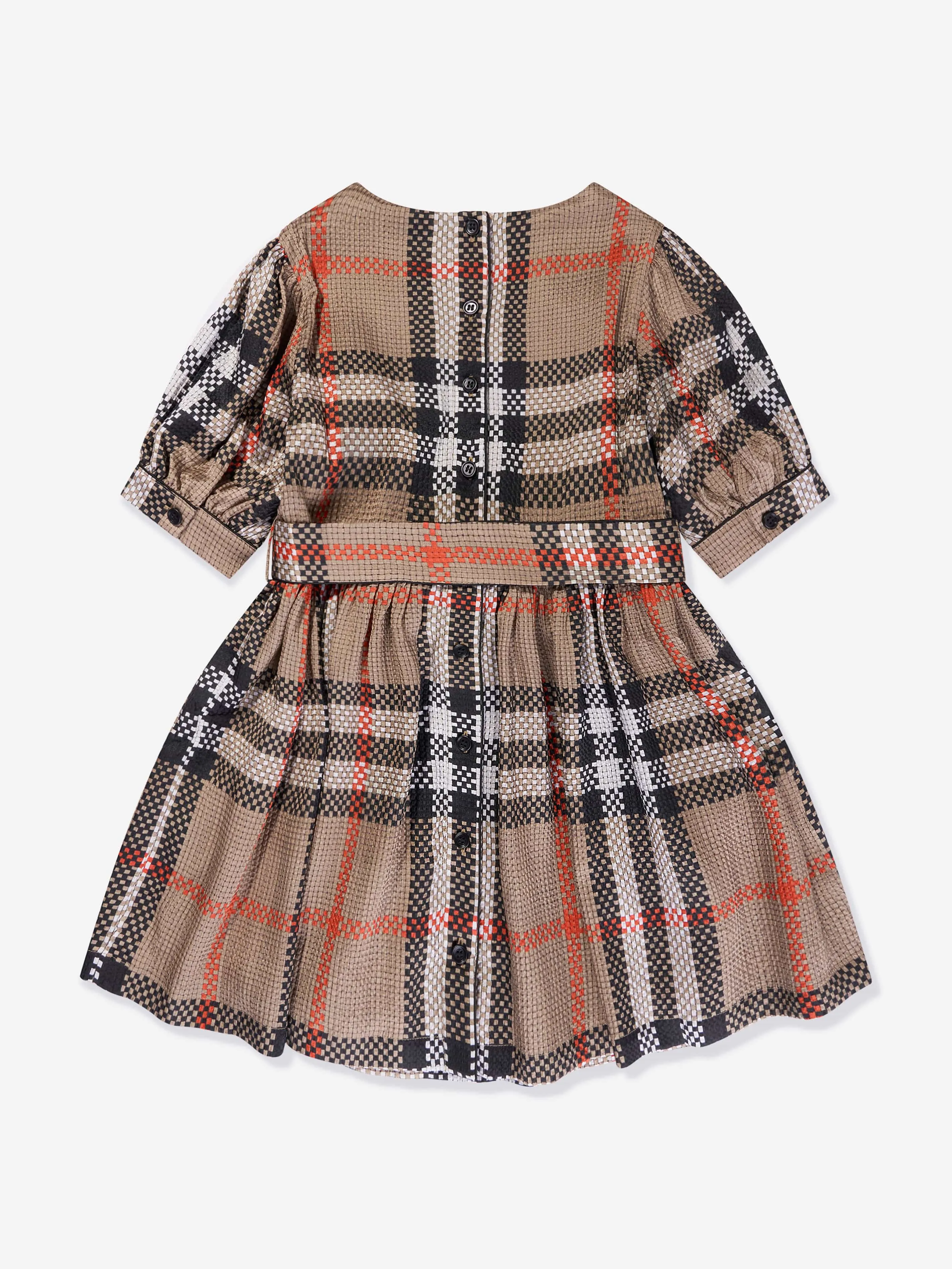 Burberry Girls Marva Check Kleid in Archiv-Beige