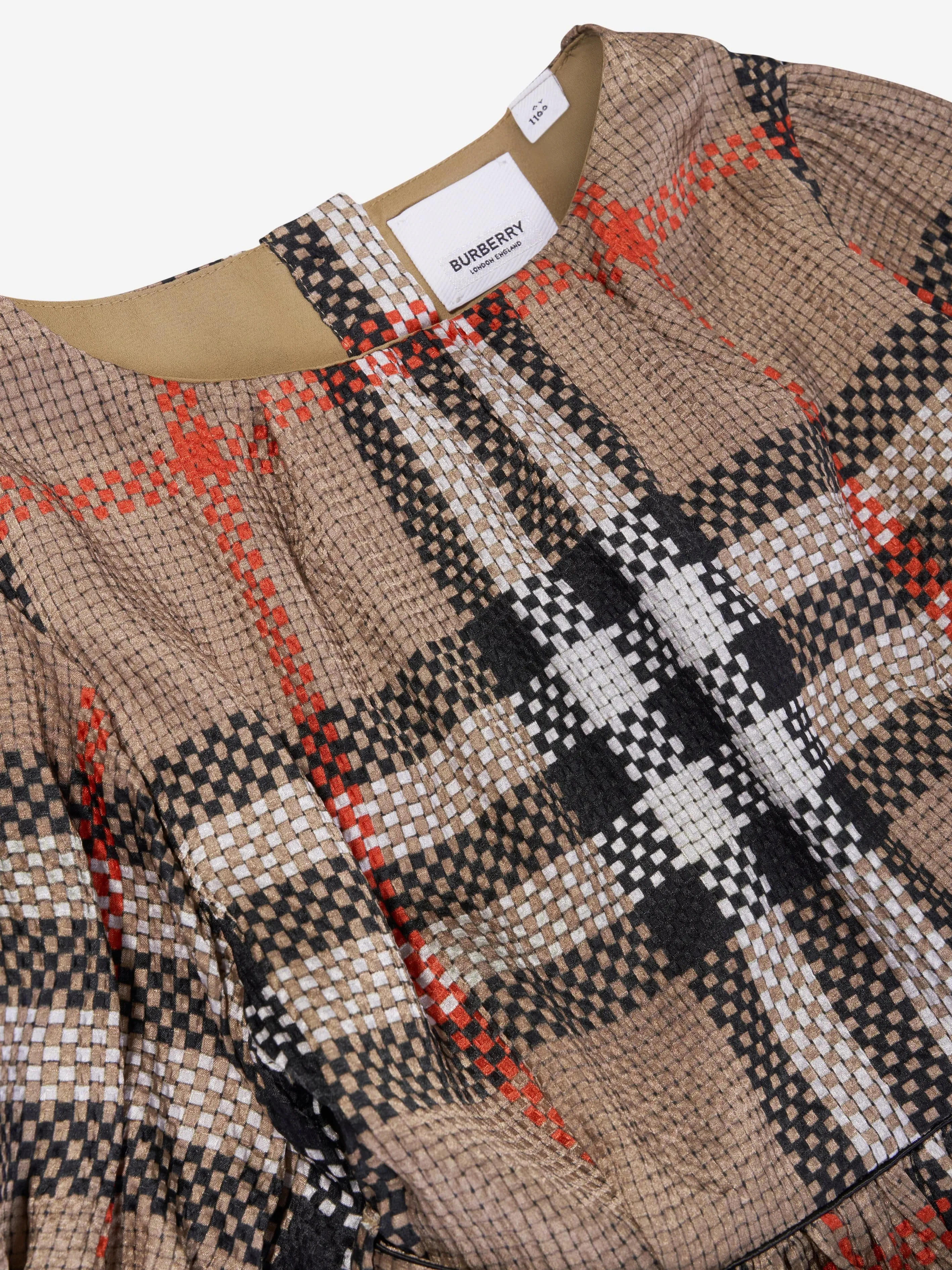 Burberry Girls Marva Check Kleid in Archiv-Beige