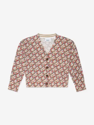 Burberry Girls Nicolette Bären Cardigan in Beige