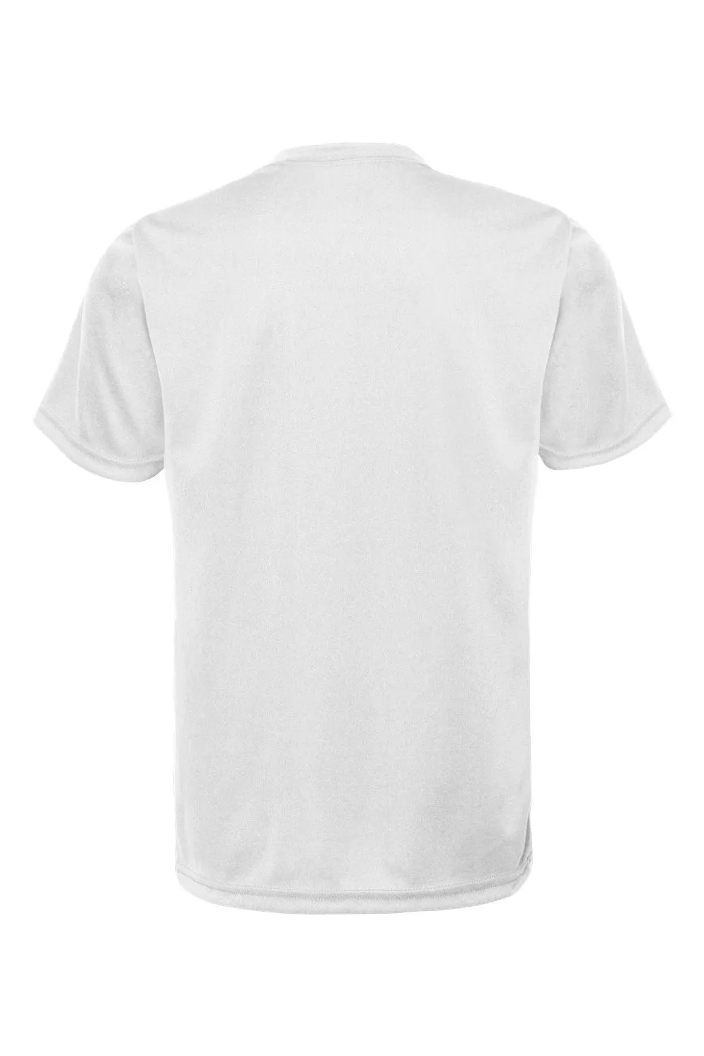 C2 Sport Jugend Performance Feuchtigkeitstransportierendes Kurzarm-Crewneck T-Shirt - Weiß