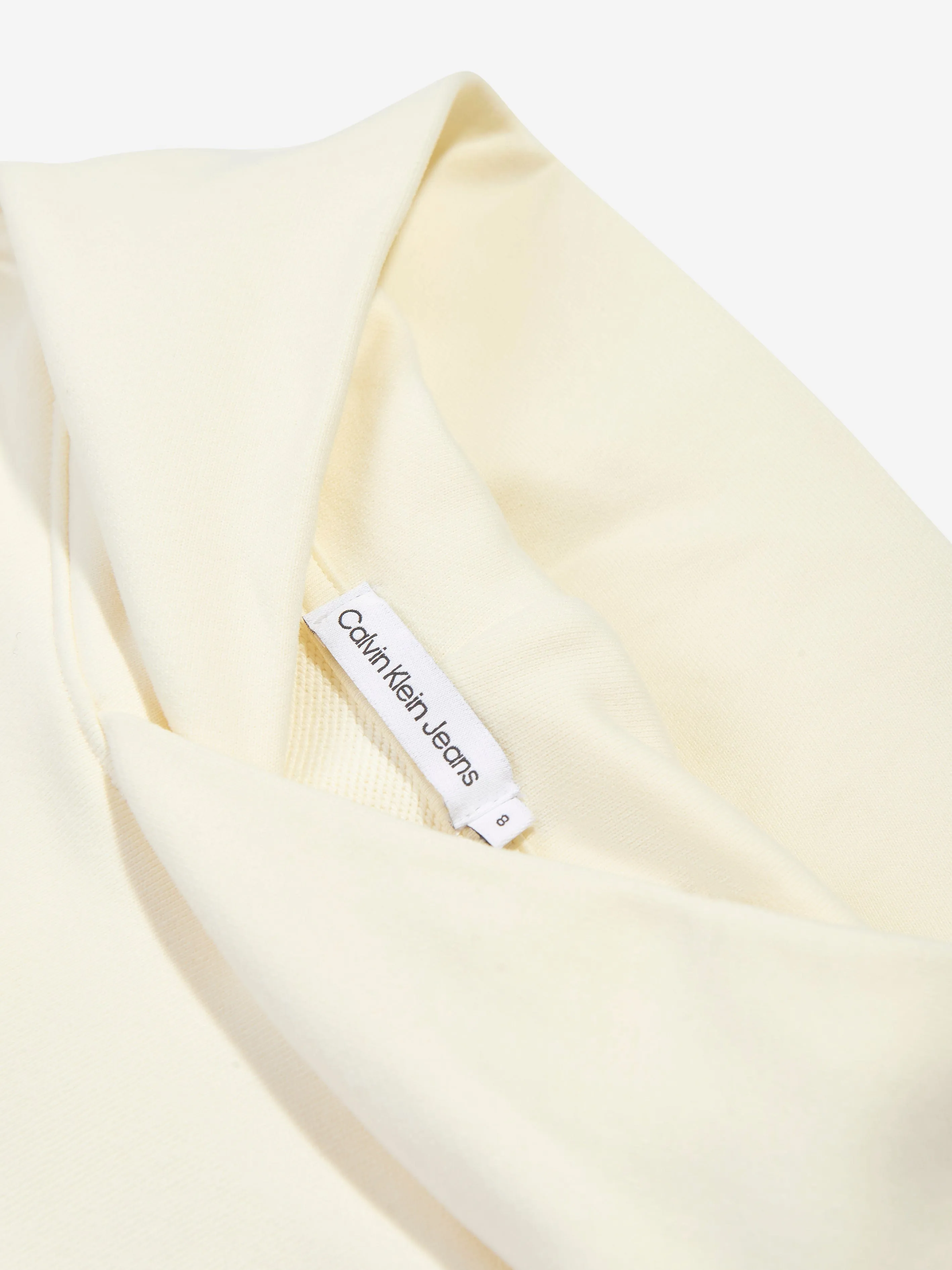 Calvin Klein Mädchen Monogramm bestickte Kapuzenjacke in Beige
