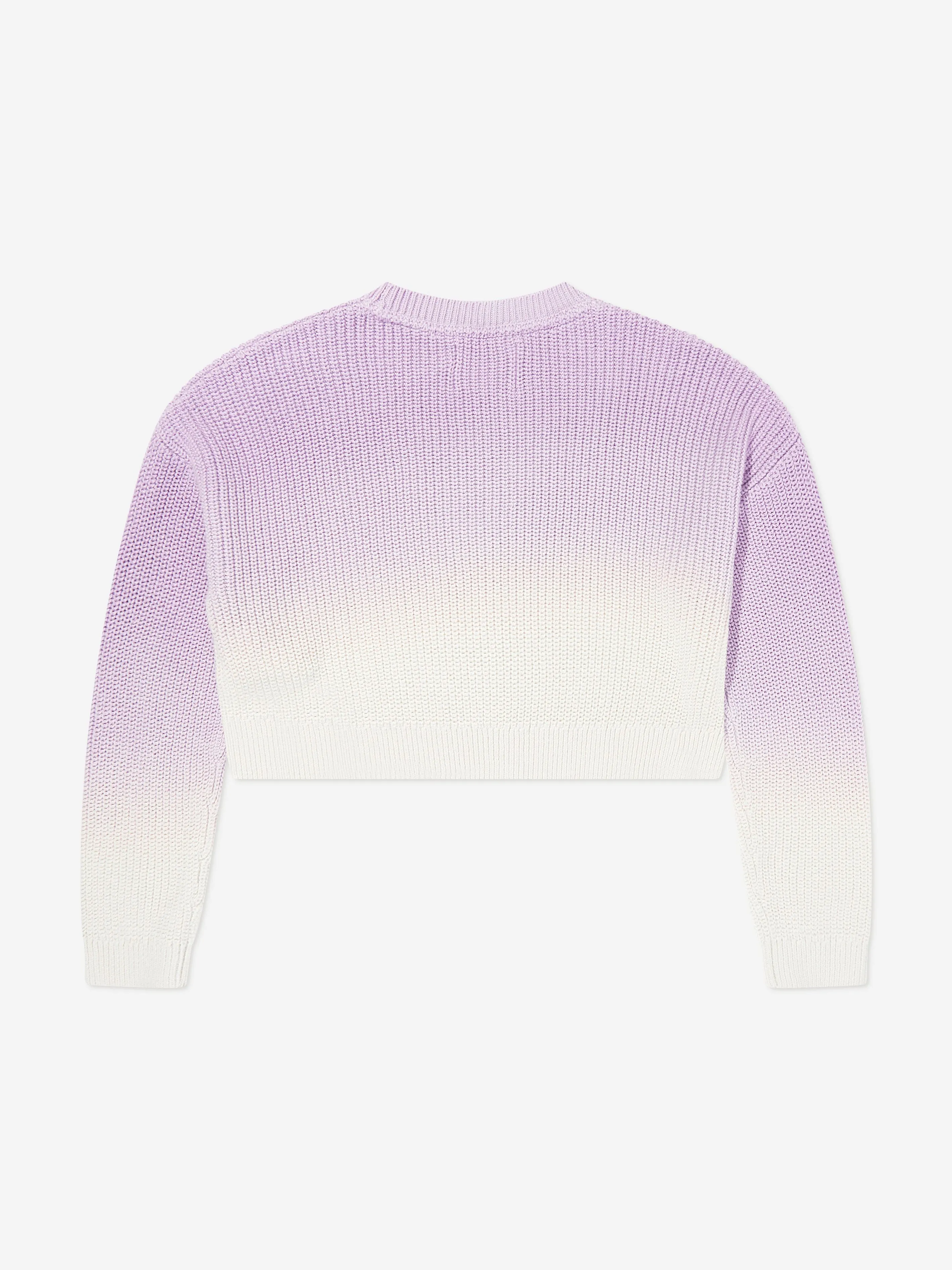 Calvin Klein Mädchen Monogramm Farbverlauf Pullover in Lila