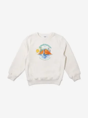 Casablanca Kids Oasis Print Sweatshirt in Weiß
