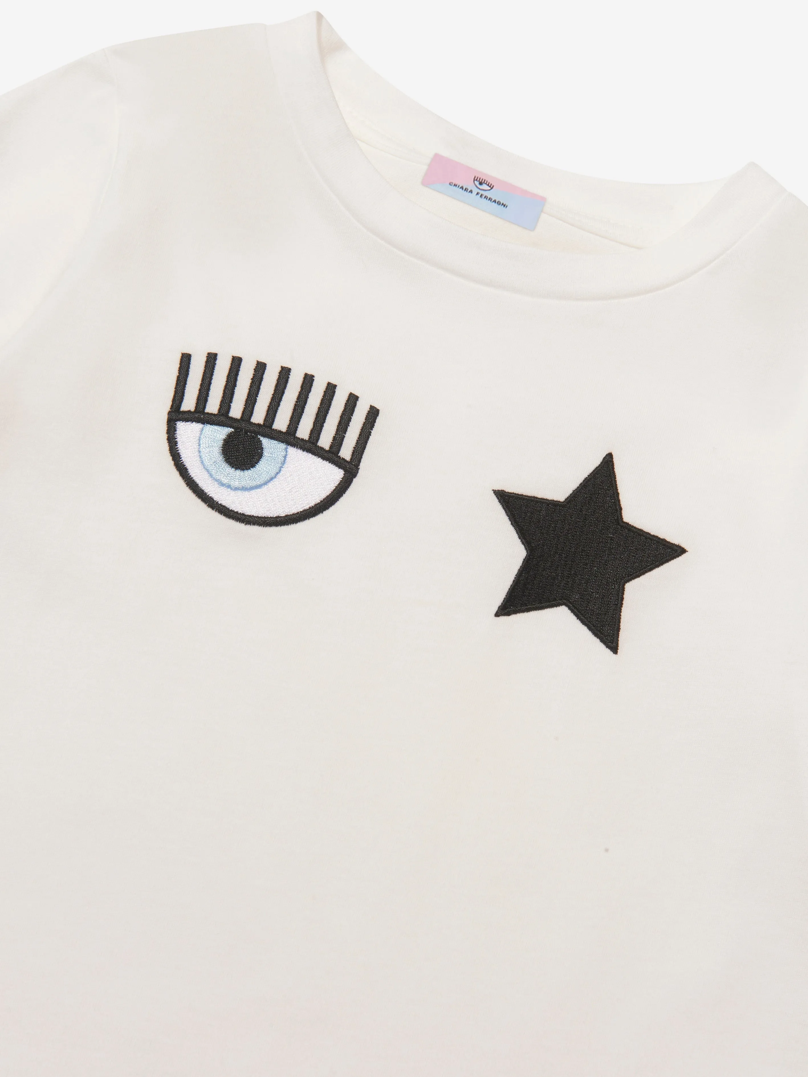 Chiara Ferragni Mädchen Langarm Eyestar Maxi T-Shirt