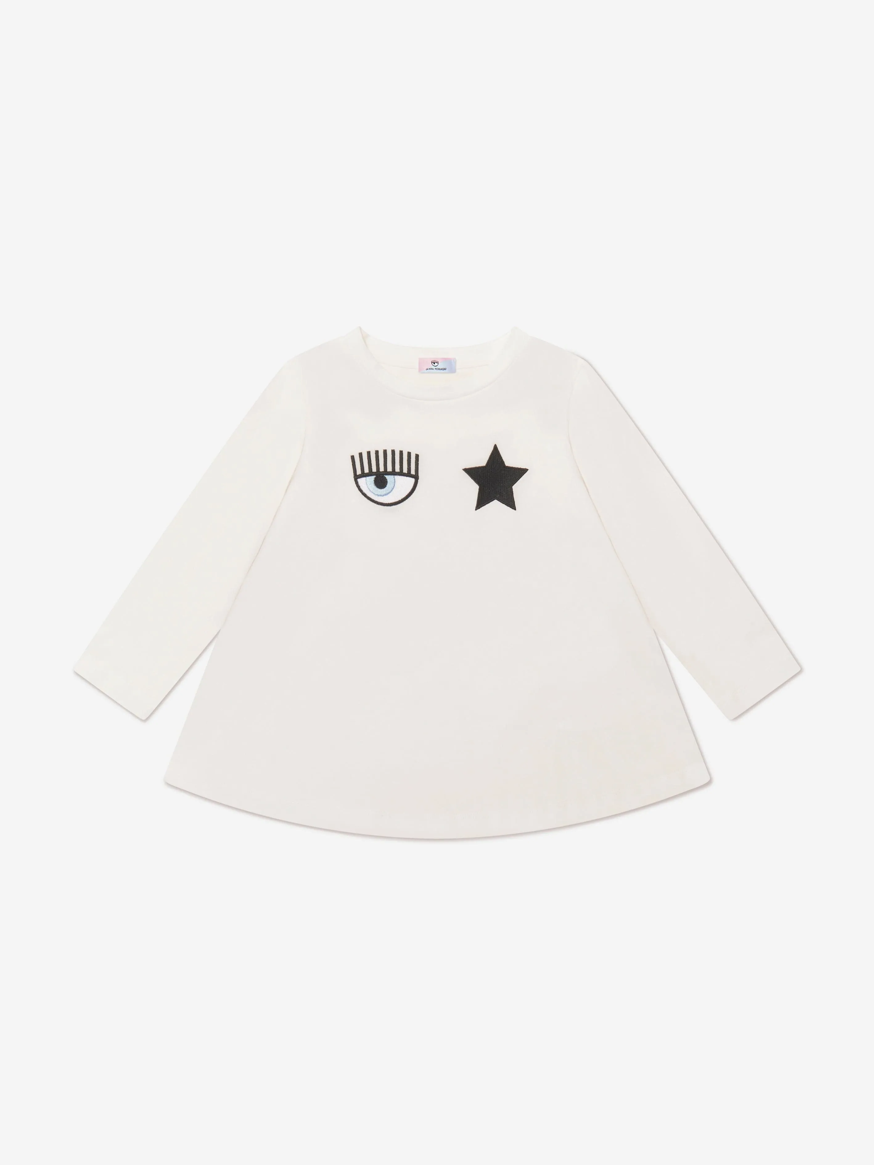 Chiara Ferragni Mädchen Langarm Eyestar Maxi T-Shirt