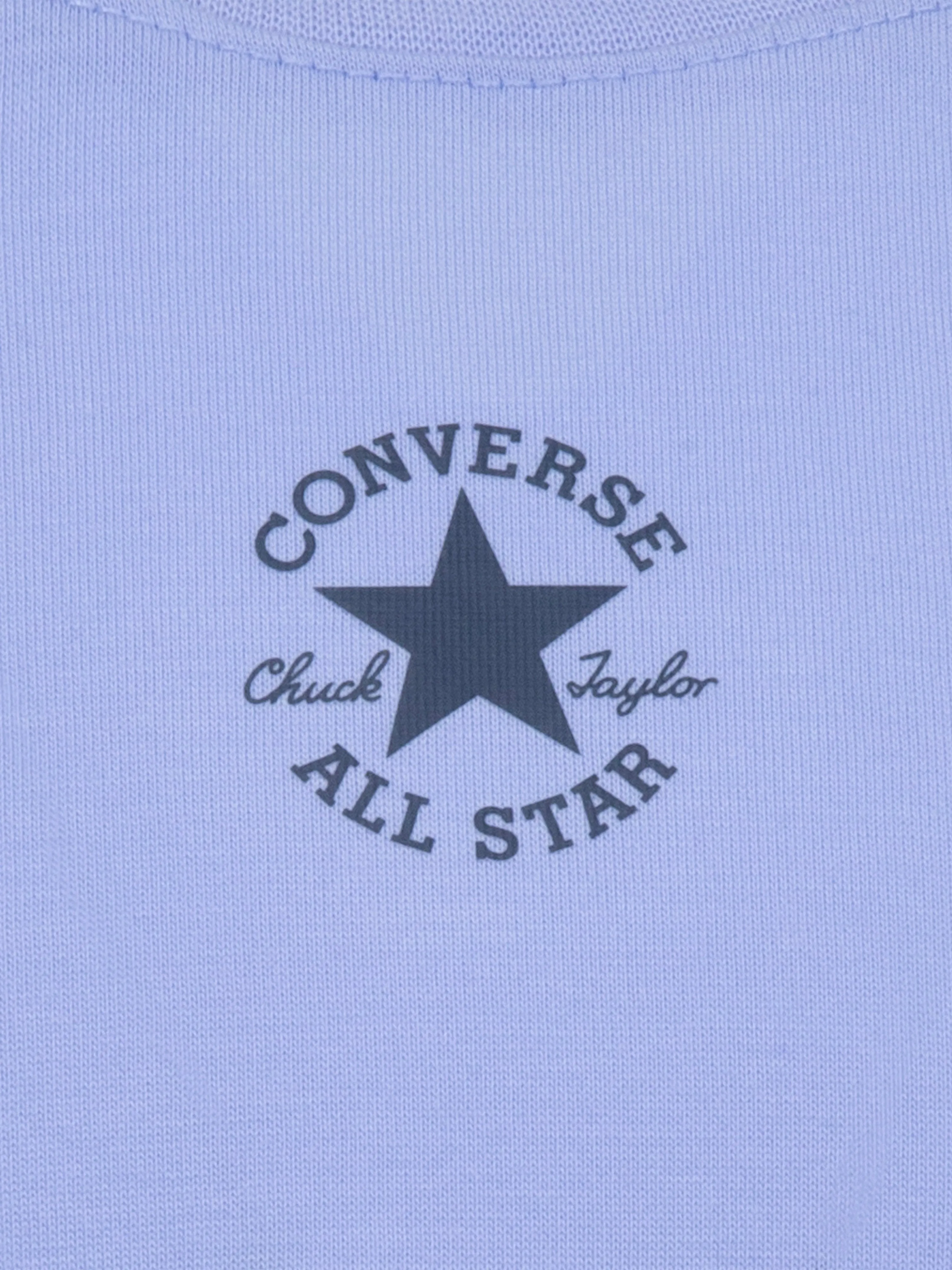 Converse Girls Chuck Patch Boxy T-Shirt in Blau