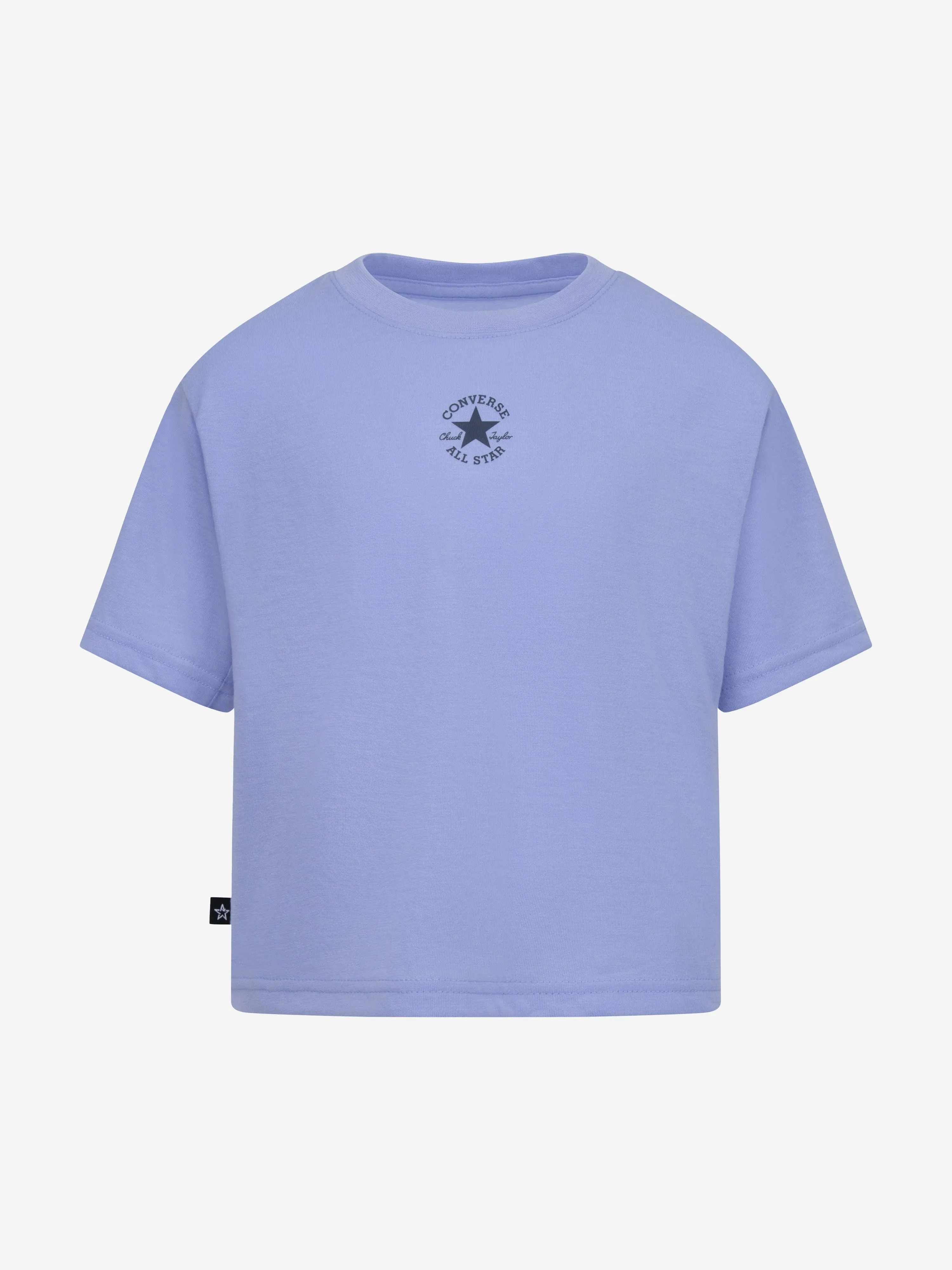 Converse Girls Chuck Patch Boxy T-Shirt in Blau