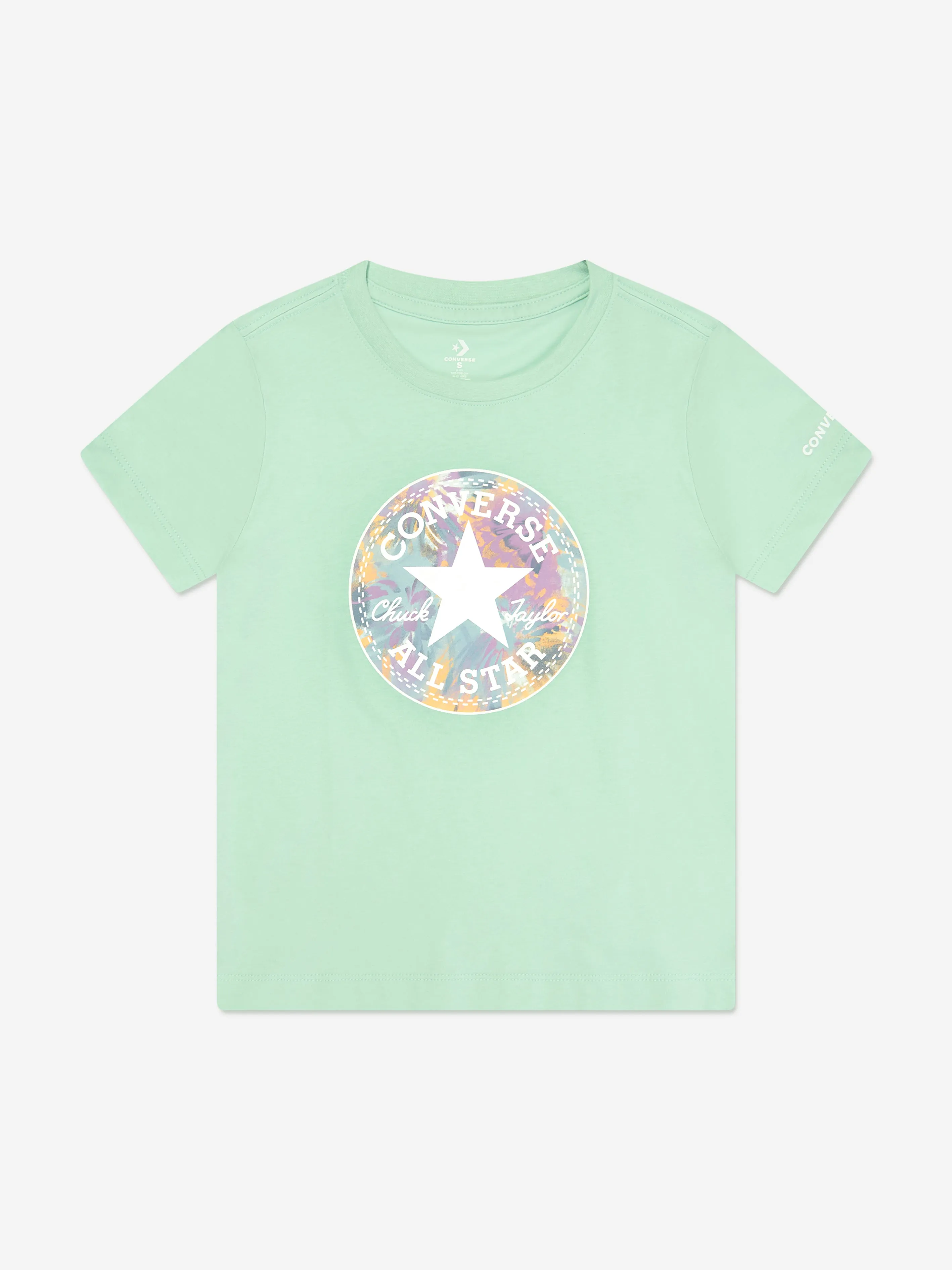 Converse Mädchen Chuck Patch Grafik-T-Shirt in Grün