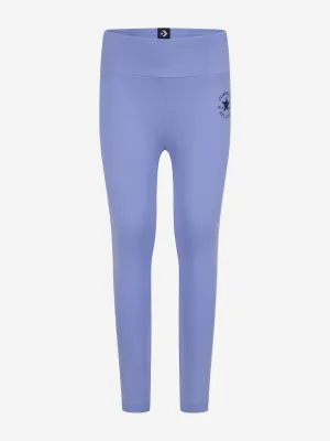 Converse Girls Chuck Patch High-Waist Leggings in Blau
