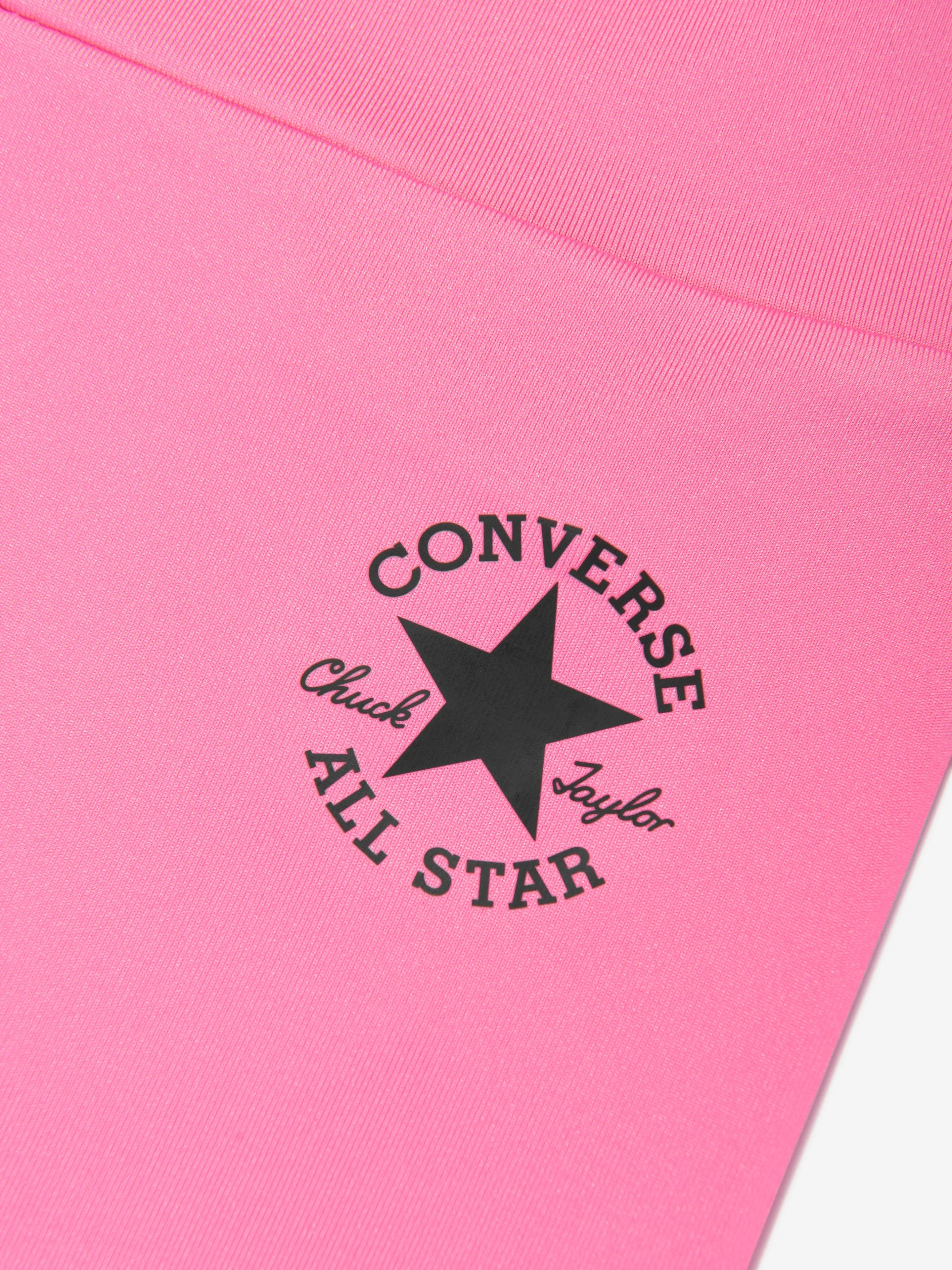 Converse Girls Chuck Patch High-Waist Leggings in Rosa