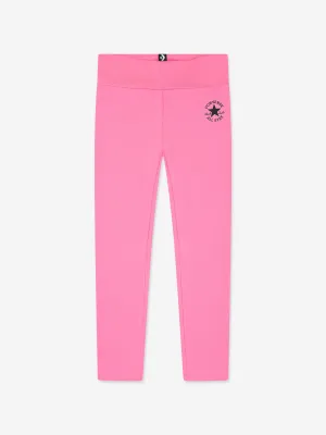 Converse Girls Chuck Patch High-Waist Leggings in Rosa