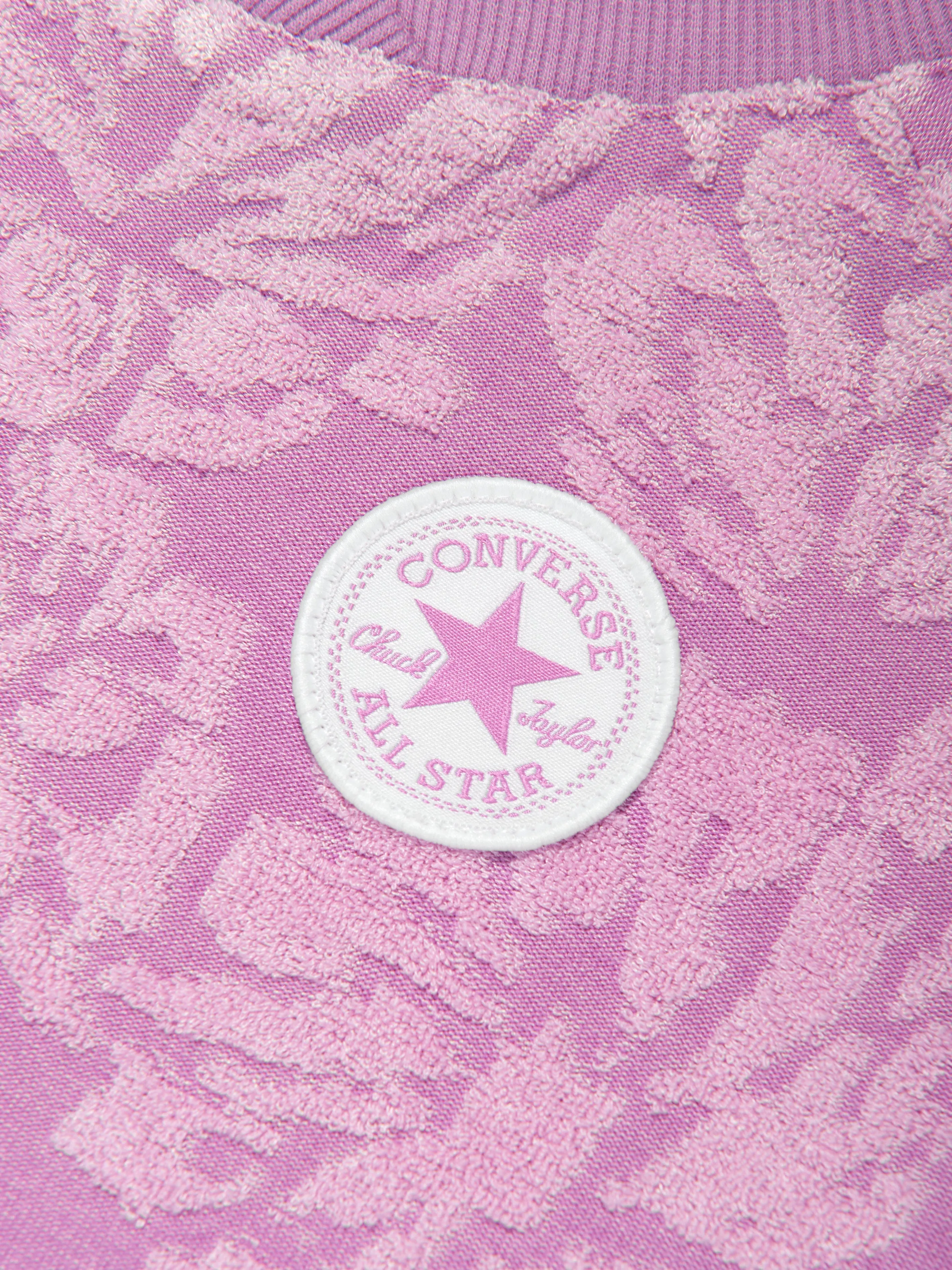 Converse Mädchen Blumenjacquard Pullover in Lila