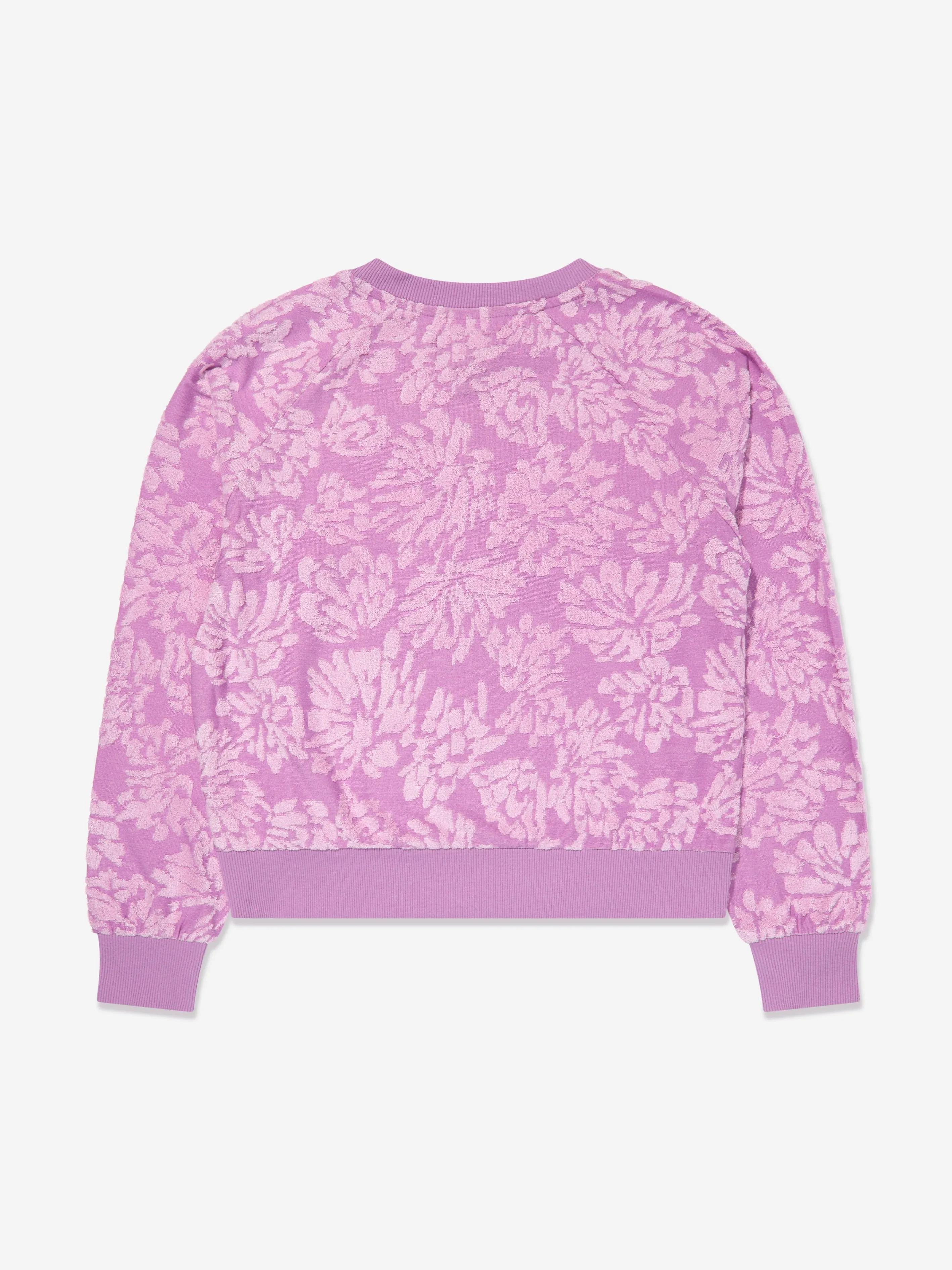 Converse Mädchen Blumenjacquard Pullover in Lila
