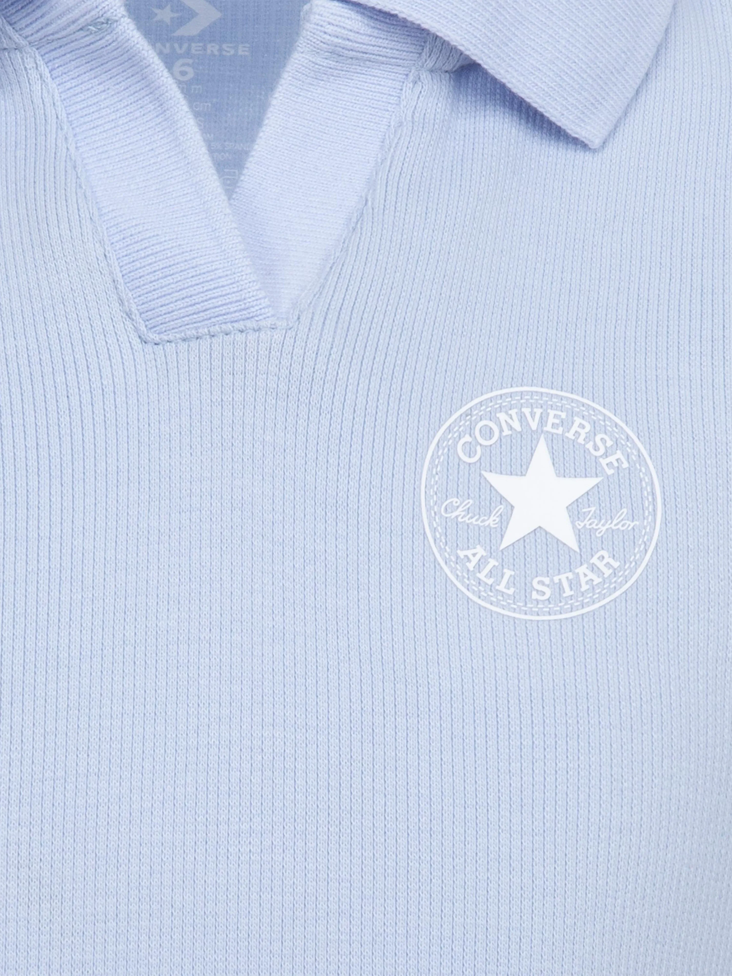 Converse Mädchen Polo CTP Figurbetontes Kleid in Blau