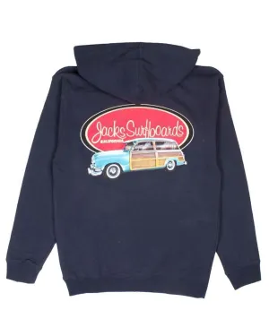 Country Squire Klassischer Pullover Hoodie - Marineblau