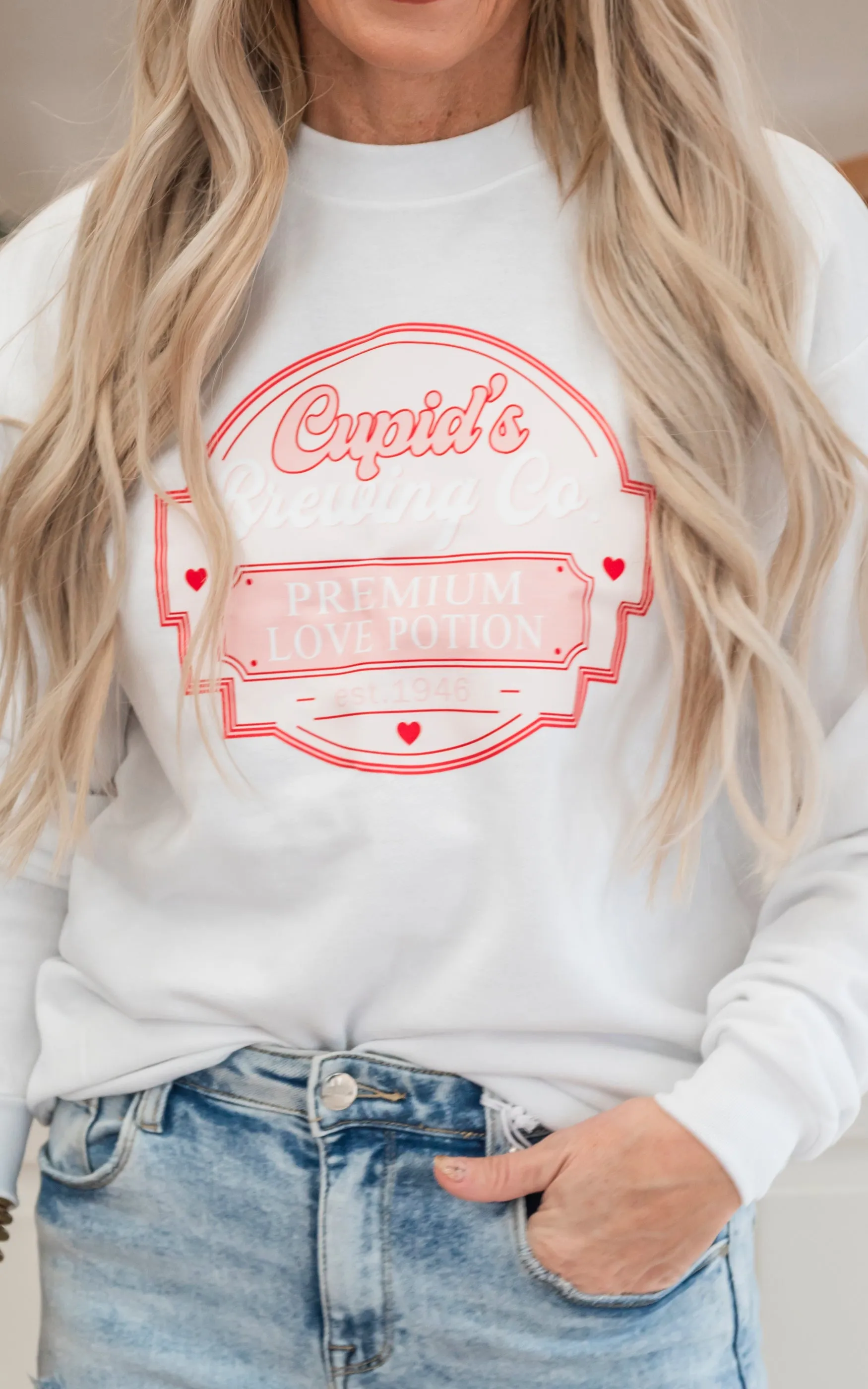 Cupid's Brauerei Crewneck Sweatshirt - Endgültiger Verkauf