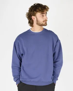 Dandy Langarm-Pullover mit Rundhalsausschnitt - Blau