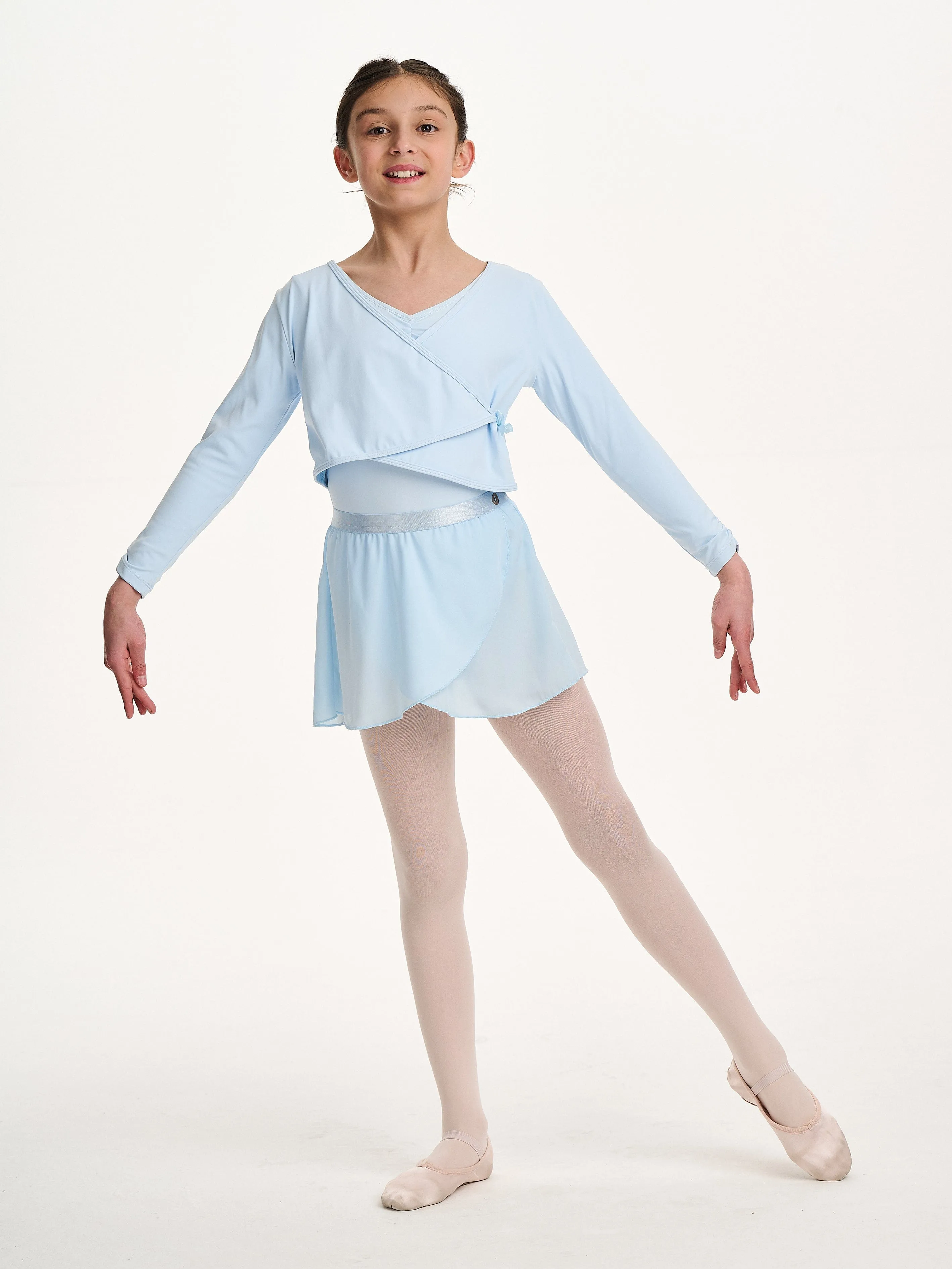 Danskin Mädchen Rhythm Wickeloberteil in Blau