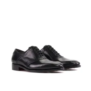Dapperfam Schuhe DapperFam Fabrizio in Schwarz Sattel aus italienischem Leder für Herren