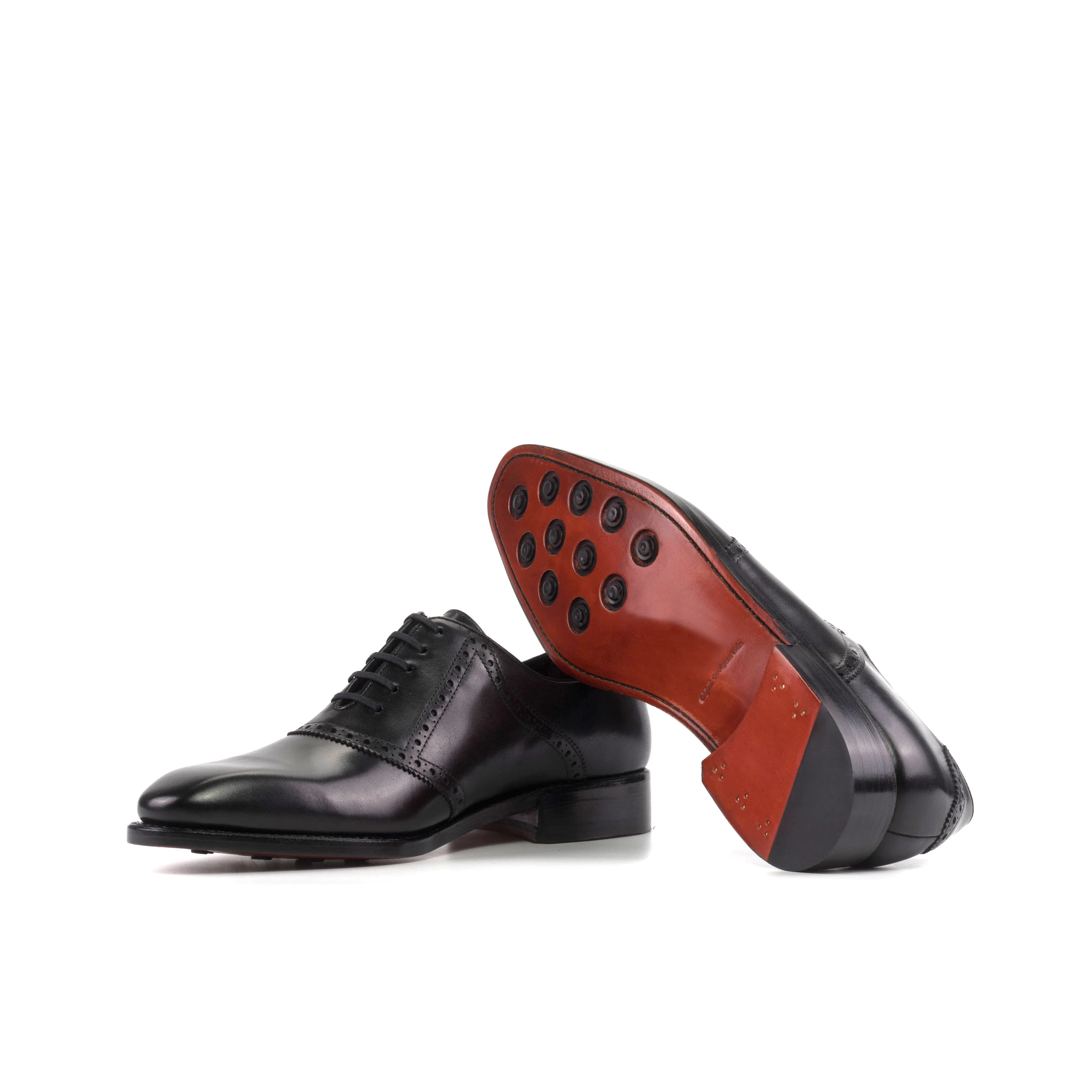 Dapperfam Schuhe DapperFam Fabrizio in Schwarz Sattel aus italienischem Leder für Herren