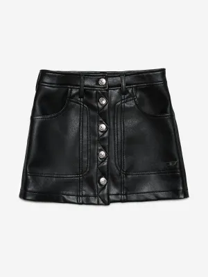 Diesel Girls Kunstleder-Rock in Schwarz